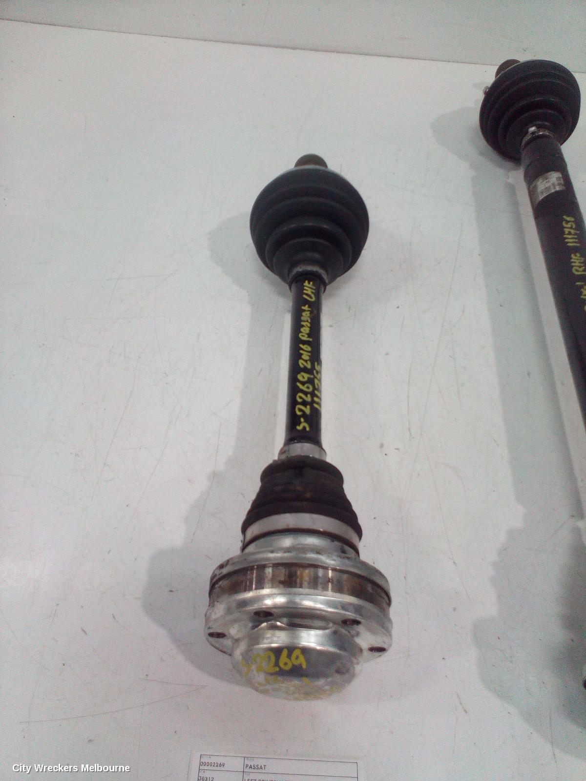 VOLKSWAGEN PASSAT LEFT DRIVESHAFT, FRONT, PETROL, 1.8, TURBO, B8/MK7, 06/2015 - 10/2019 - Image 2
