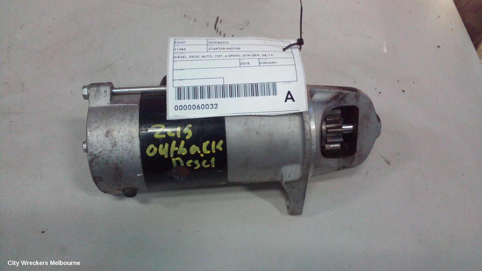 SUBARU OUTBACK STARTER, DIESEL, EE20, AUTO, CVT, 6 SPEED, 6TH GEN, 08/2014 ONWARDS - Image 3