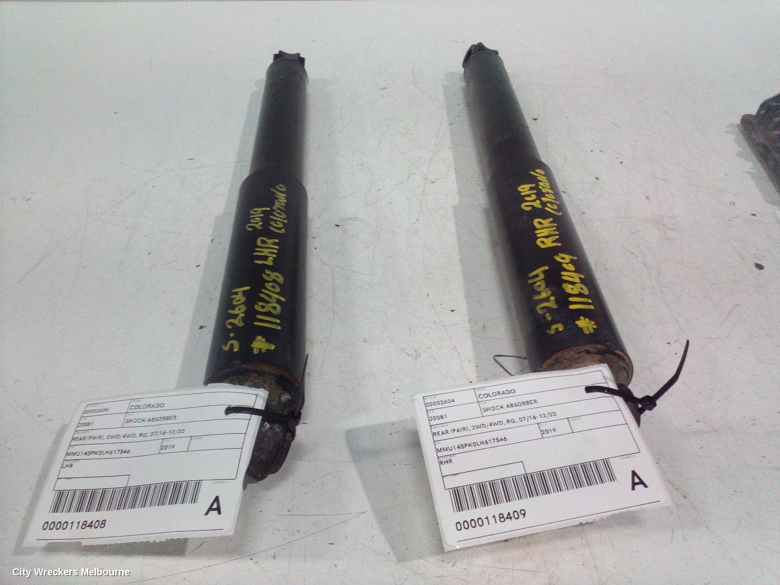 HOLDEN COLORADO SHOCK ABSORBER, REAR (PAIR), 2WD/4WD, RG, 07/2016 - 12/2020 - Image 3