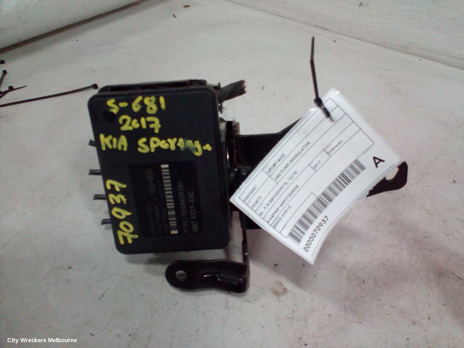 KIA SPORTAGE ABS PUMP/MODULATOR, QL, P/N 58920D9910, 10/2015 ONWARDS - Image 1