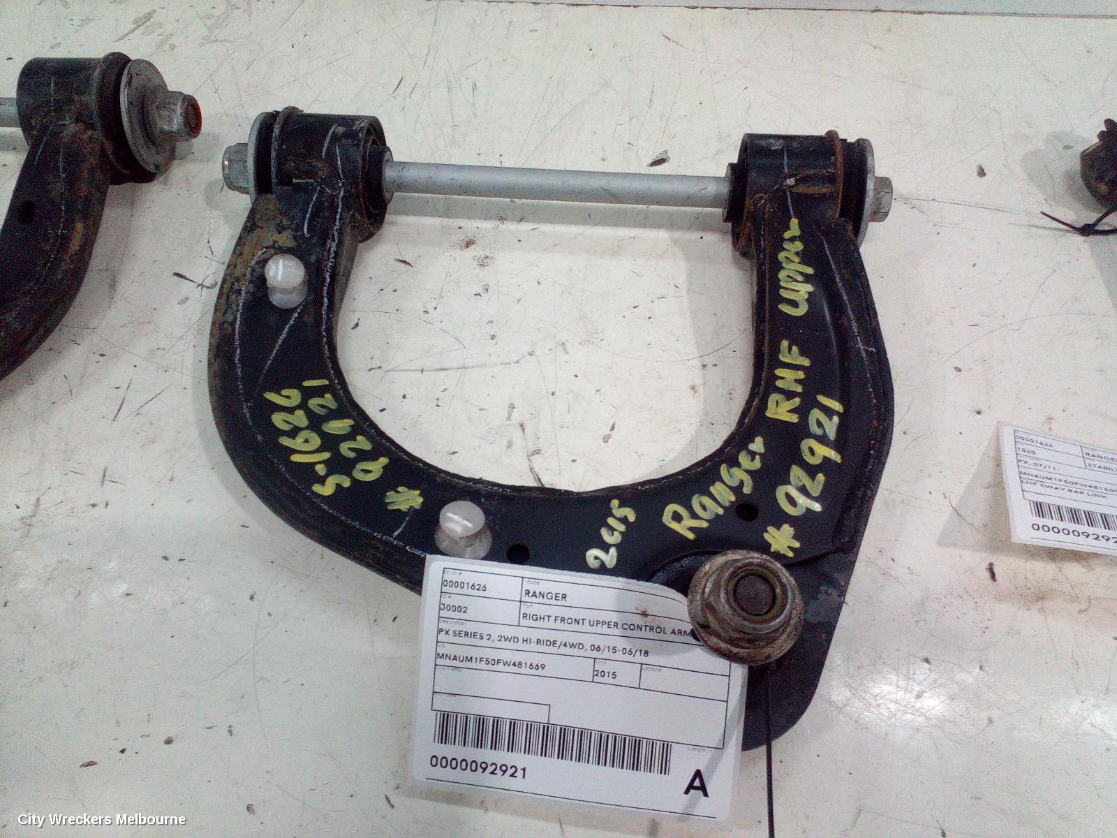 FORD RANGER RIGHT FRONT UPPER CONTROL ARM, PX SERIES 2, 2WD HI-RIDE/4WD, 06/2015 - 06/2018 - Image 2