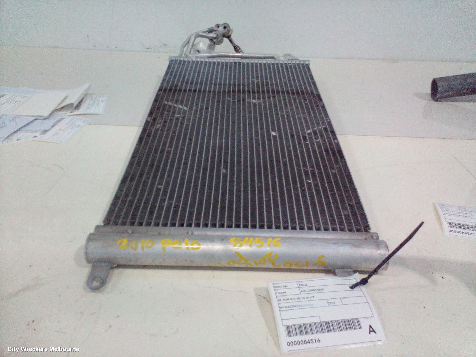 VOLKSWAGEN POLO A/C CONDENSER, 6R, NON GTI, 05/2010 - 09/2017 - Image 1