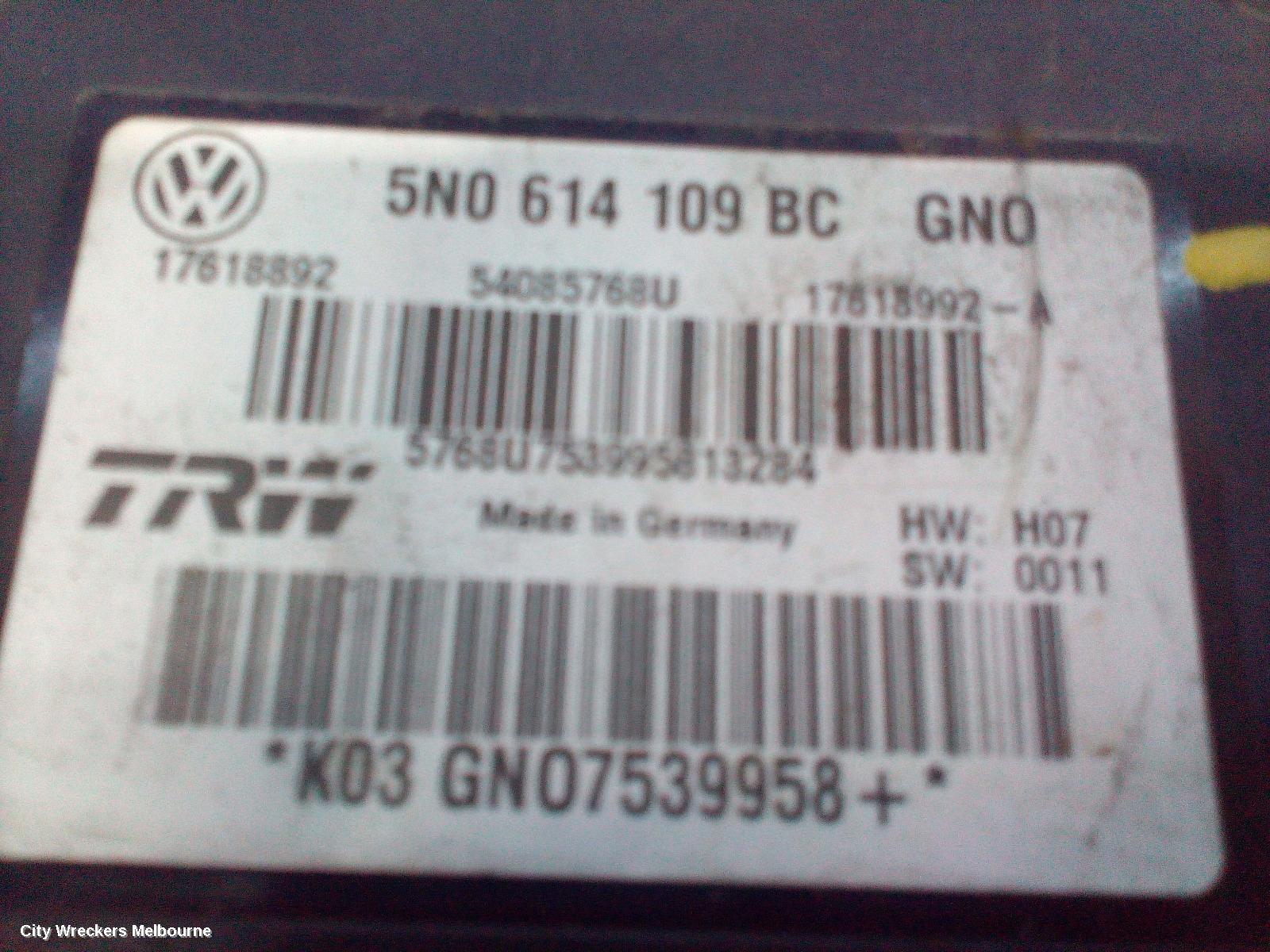 VOLKSWAGEN TIGUAN ABS PUMP/MODULATOR, 5N, 07/2011 - 08/2016 - Image 1