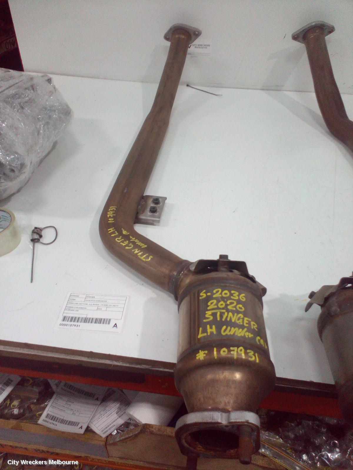 KIA STINGER CATALYTIC CONVERTER, UNDER CAR-CAT TYPE, 3.3, PETROL, LH SIDE, CK, 06/2017 - 04/2023 - Image 1