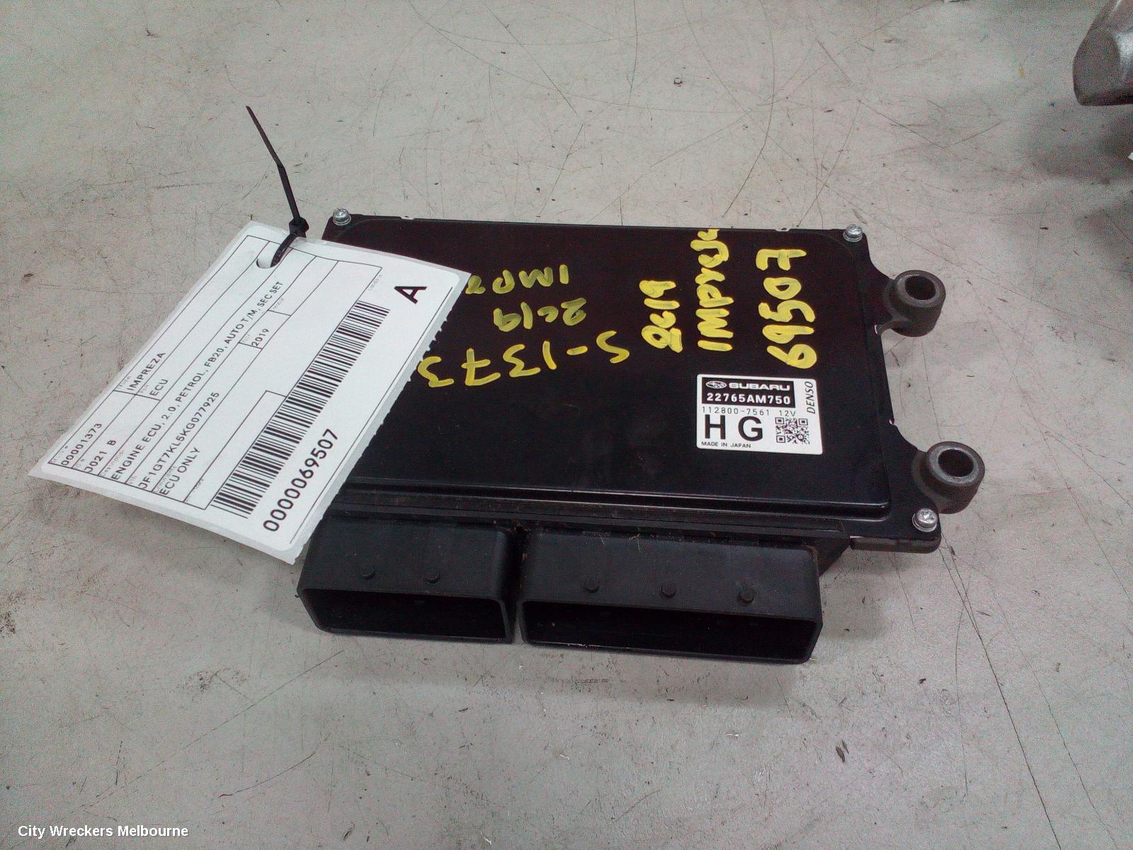 SUBARU IMPREZA ECU, ENGINE ECU, 2.0, PETROL, FB20, AUTO T/M, SEC SET (ECU/IMM/READER/KEY), G5, 11/2016 ONWARDS - Image 2