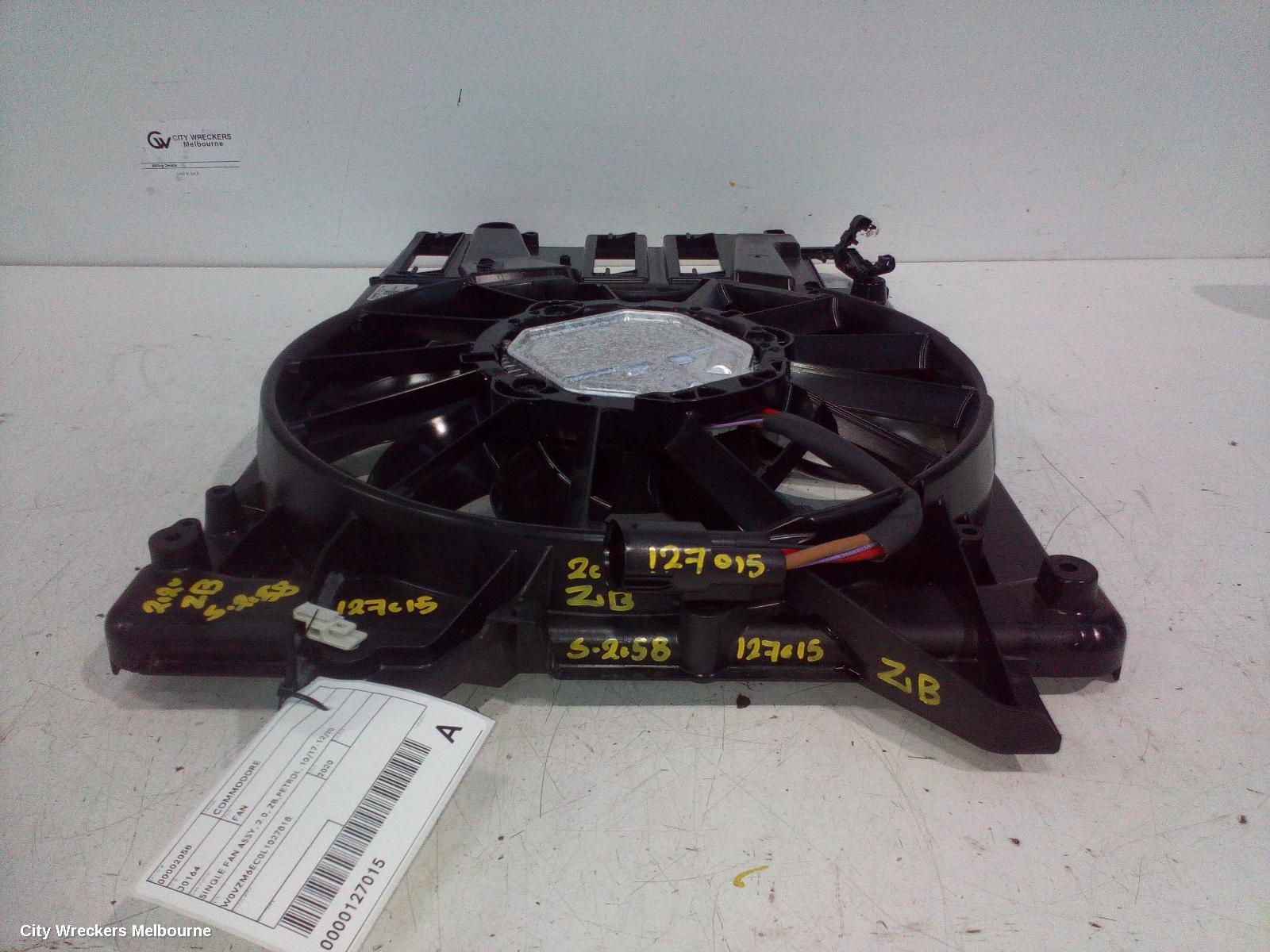 HOLDEN COMMODORE FAN, SINGLE FAN ASSY, 2.0, ZB,PETROL, 10/2017 - 12/2020 - Image 2