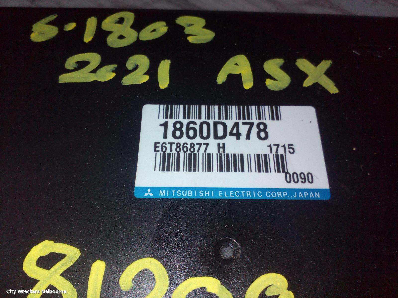MITSUBISHI ASX ECU, ENGINE ECU, PETROL, AUTO T/M, ECU ONLY, XB-XC, 09/2012 ONWARDS - Image 1