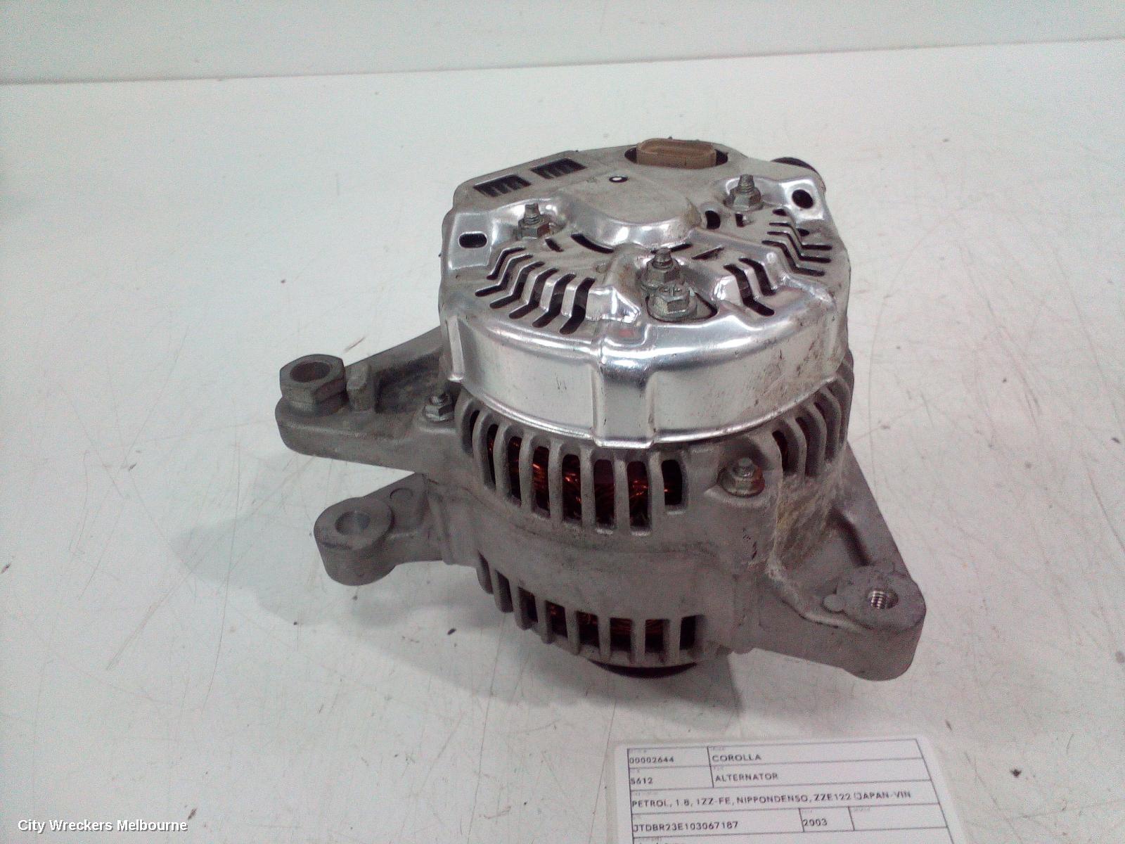 TOYOTA COROLLA ALTERNATOR, PETROL, 1.8, 1ZZ-FE, NIPPONDENSO, ZZE122 (JAPAN-VIN JTD), 12/2001 - 06/2007 - Image 3