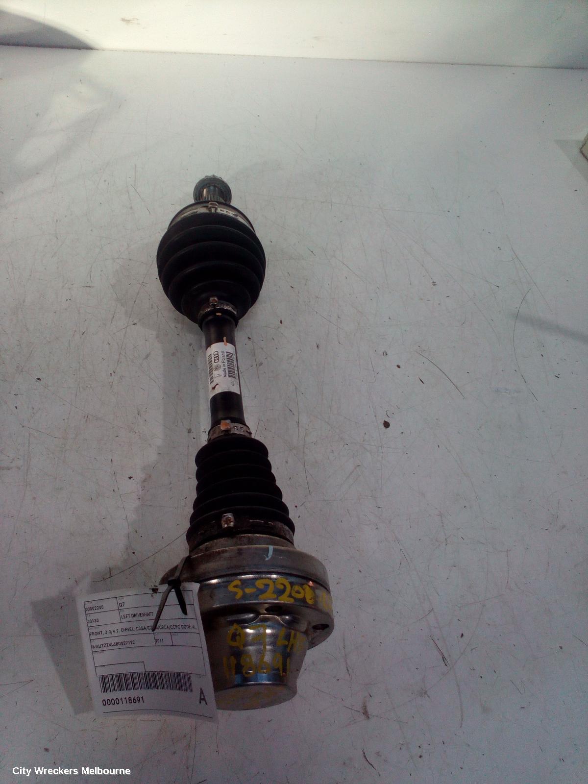 AUDI Q7 LEFT DRIVESHAFT, FRONT, 3.0/4.2, DIESEL, CJGA/CJMA/CRCA/CCFC CODE, 4L, 09/2010 - 08/2015 - Image 3