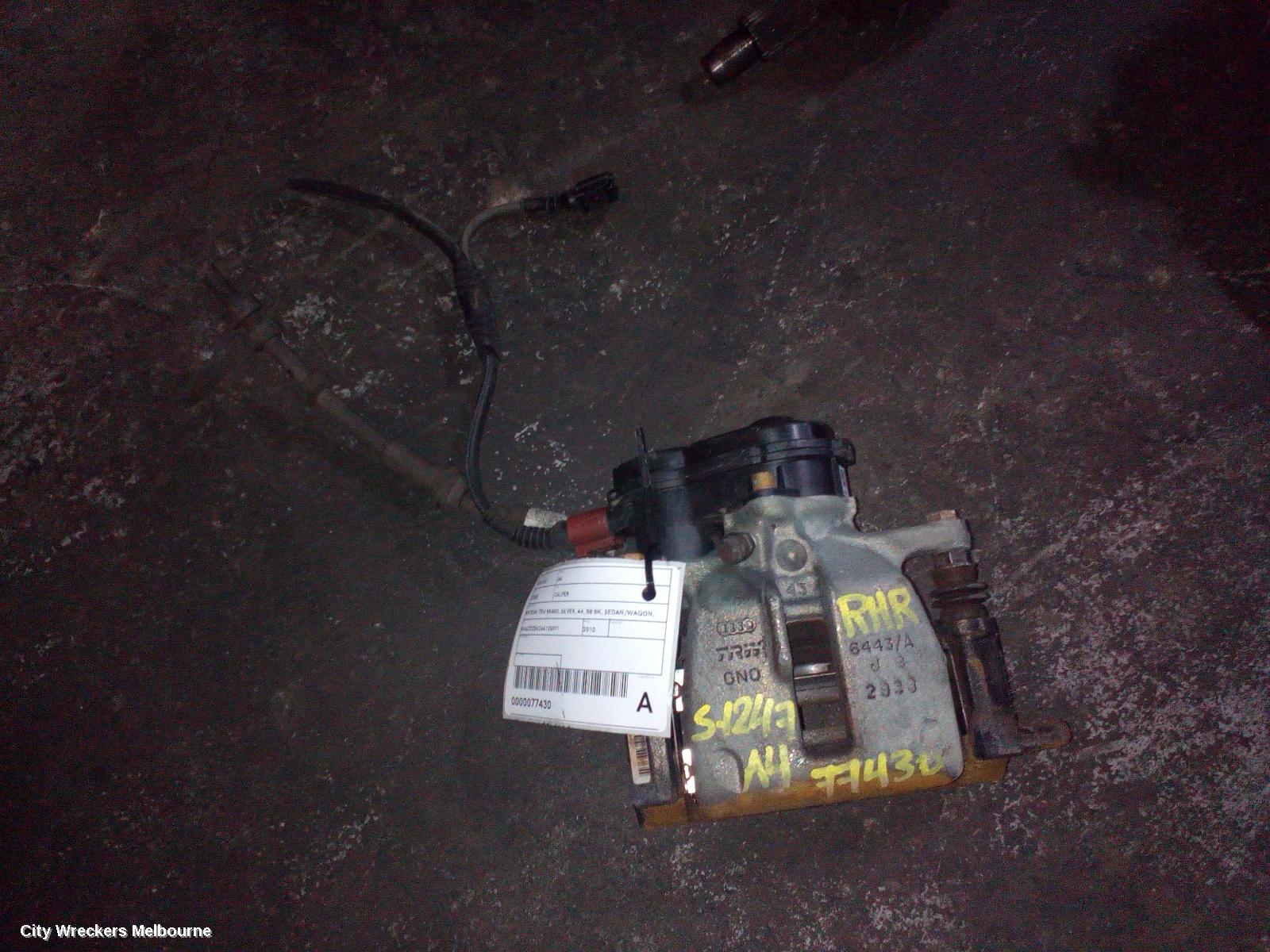 AUDI A4 CALIPER, RH REAR, TRW BRAND, SILVER, A4, B8 8K, SEDAN/WAGON, 02/2008 - 09/2015 - Image 2