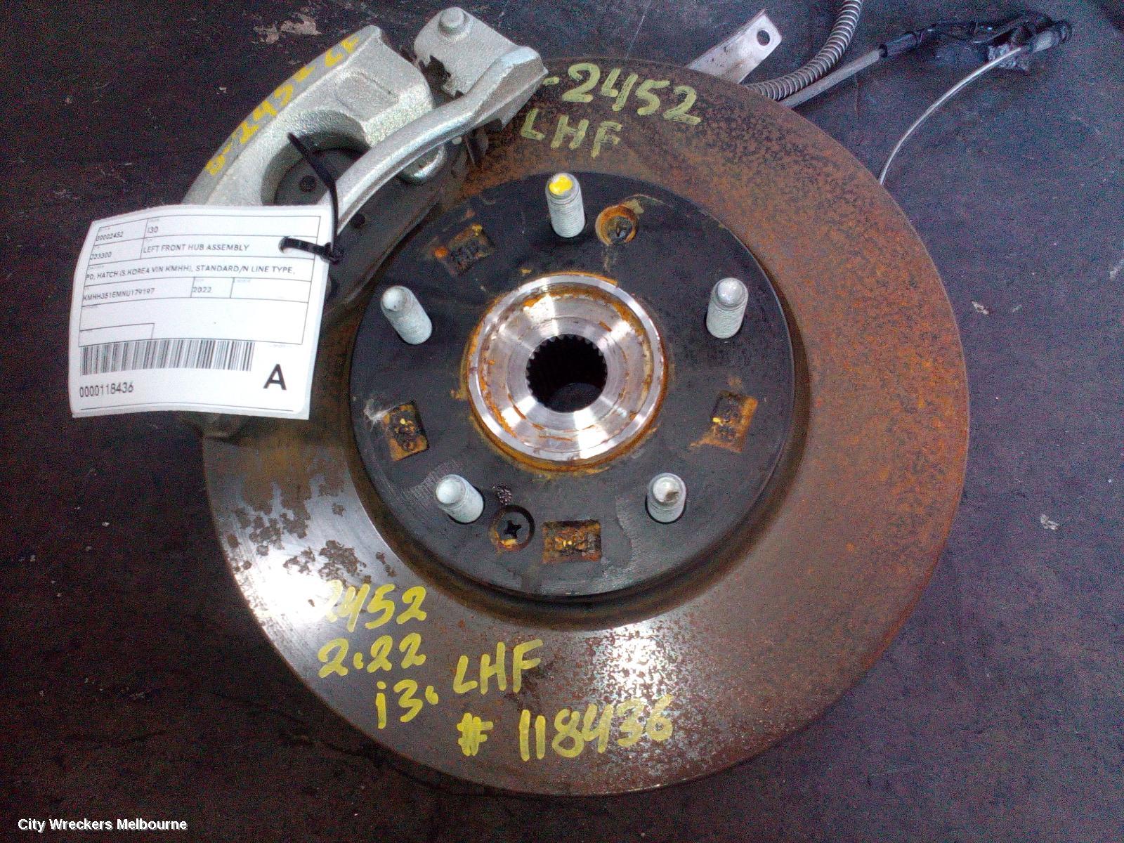 HYUNDAI I30 LEFT FRONT HUB ASSEMBLY, PD, HATCH (S.KOREA VIN KMHH), STANDARD/N LINE TYPE, 04/2021 ONWARDS - Image 1