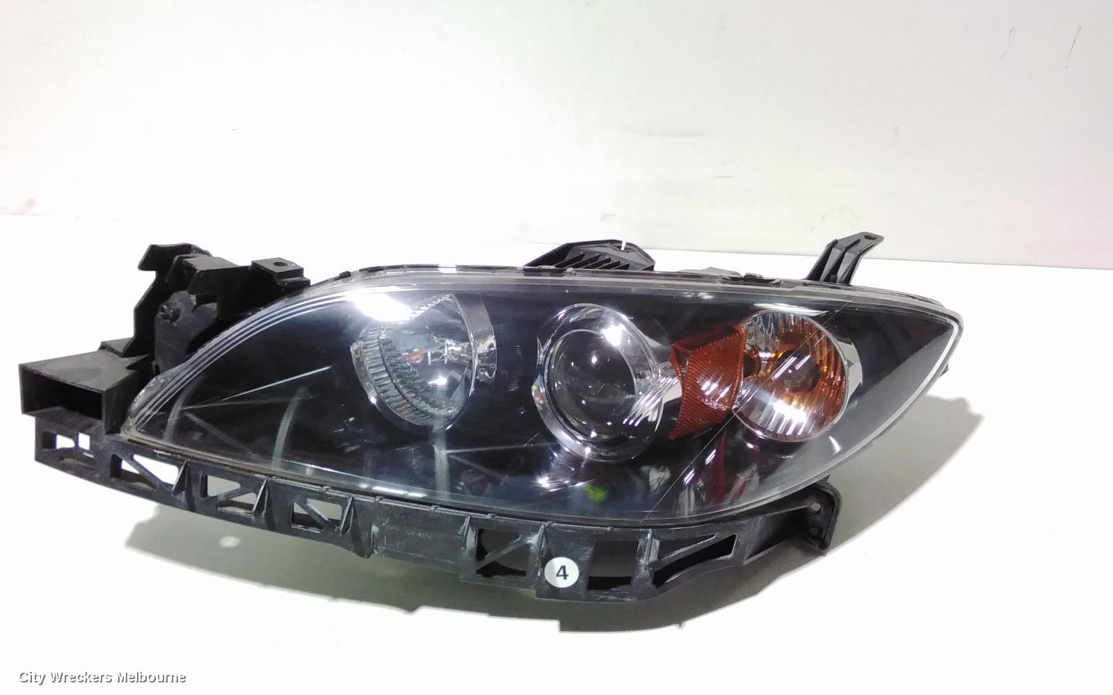 MAZDA 3 LEFT HEADLAMP, BK, SEDAN, NON HID, MANUAL ADJUST TYPE, 10/2003 - 04/2009 - Image 2