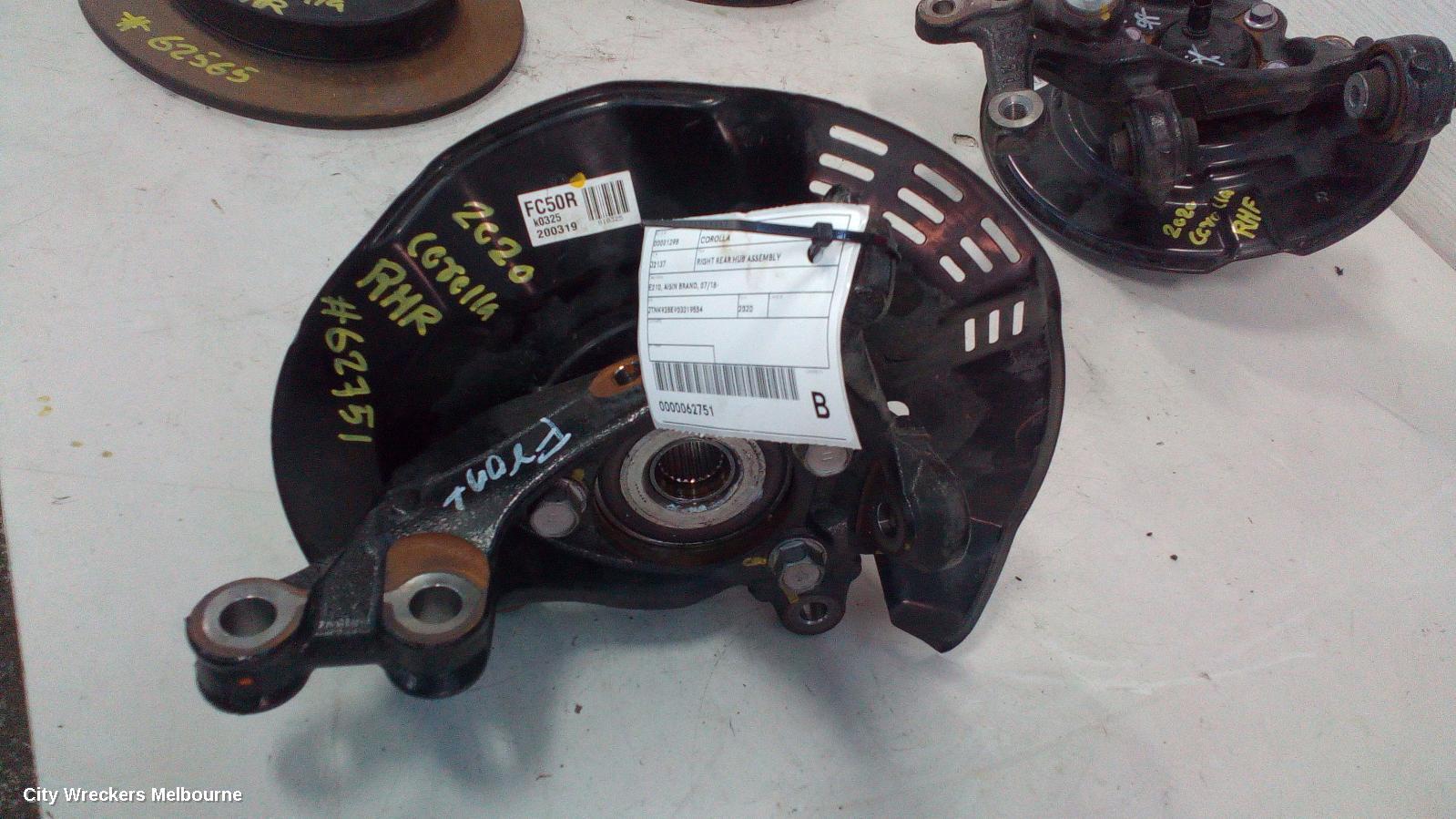 TOYOTA COROLLA RIGHT REAR HUB ASSEMBLY, E210, AISIN BRAND, 07/2018 ONWARDS - Image 3