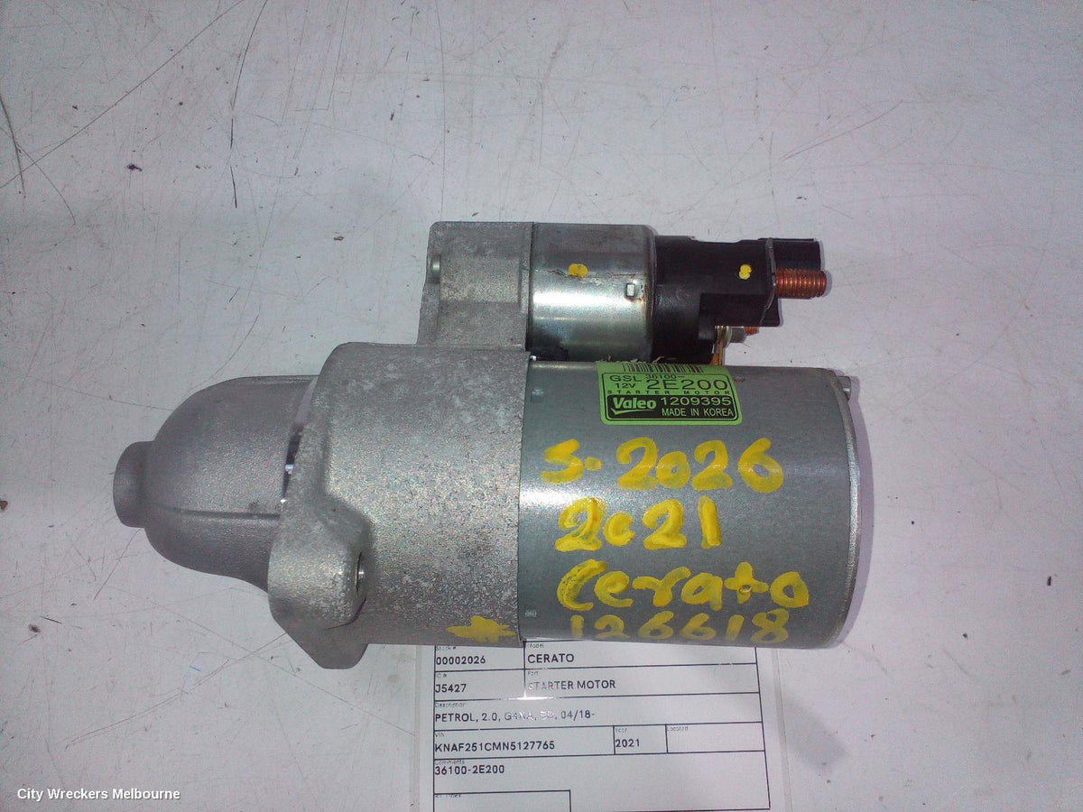 KIA CERATO STARTER, PETROL, 2.0, G4NA, BD, 04/2018 ONWARDS - Image 2