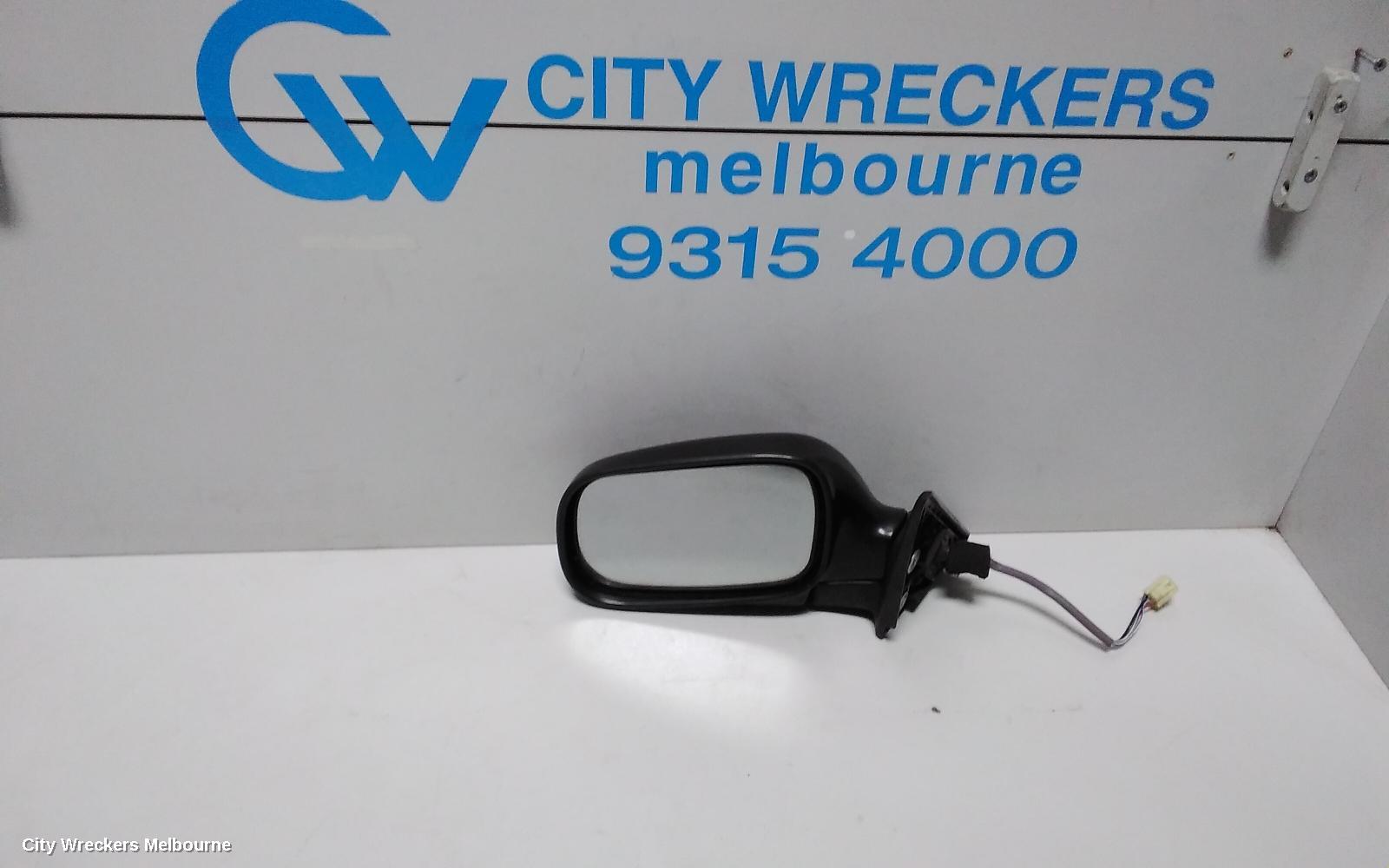 SUBARU FORESTER LEFT DOOR MIRROR, NON TURBO, BLACK, 1 PIECE BACKING TYPE, 07/2002 - 08/2003 - Image 1