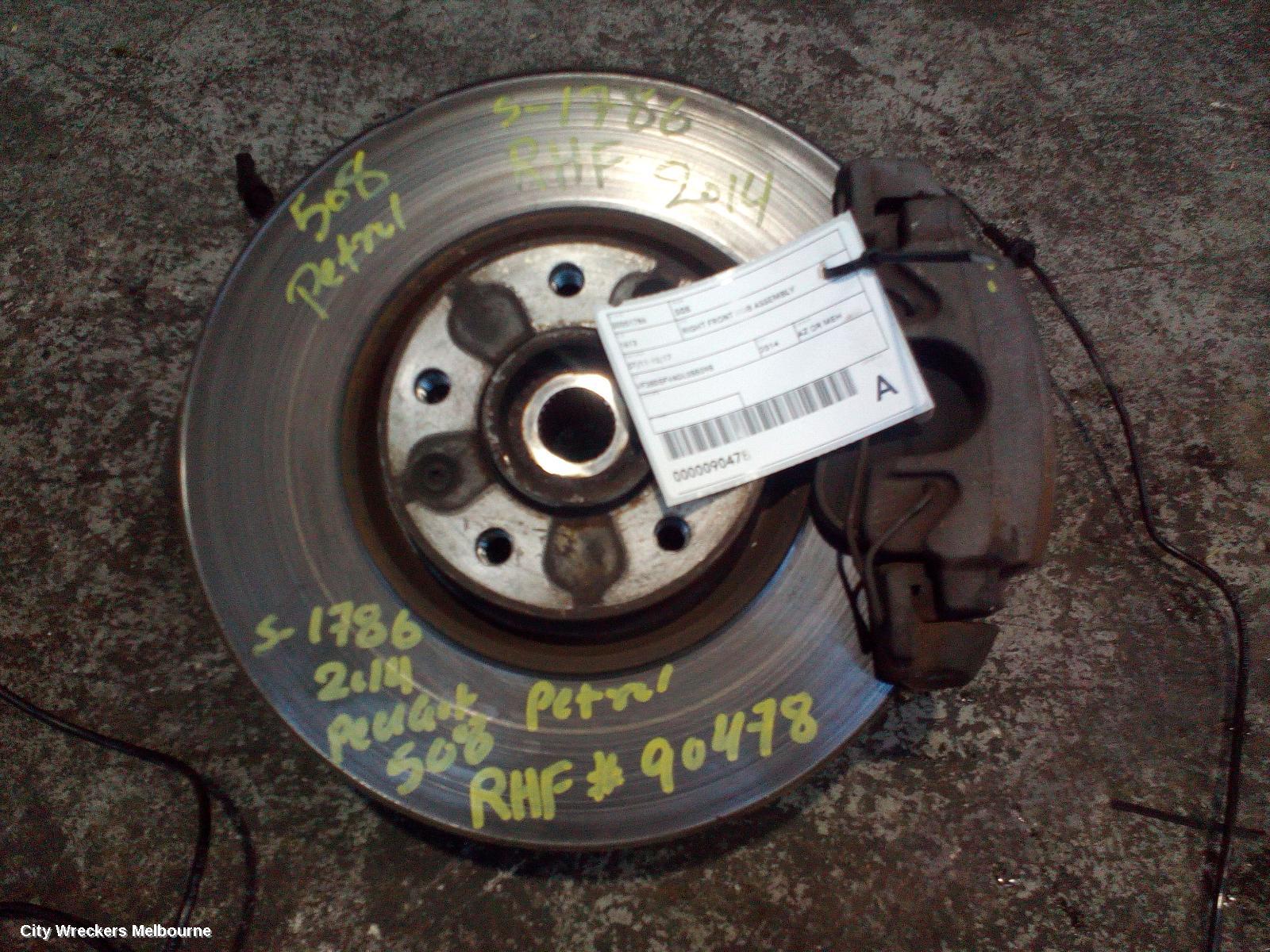 PEUGEOT 508 RIGHT FRONT HUB ASSEMBLY, 07/2011 - 12/2017 - Image 1