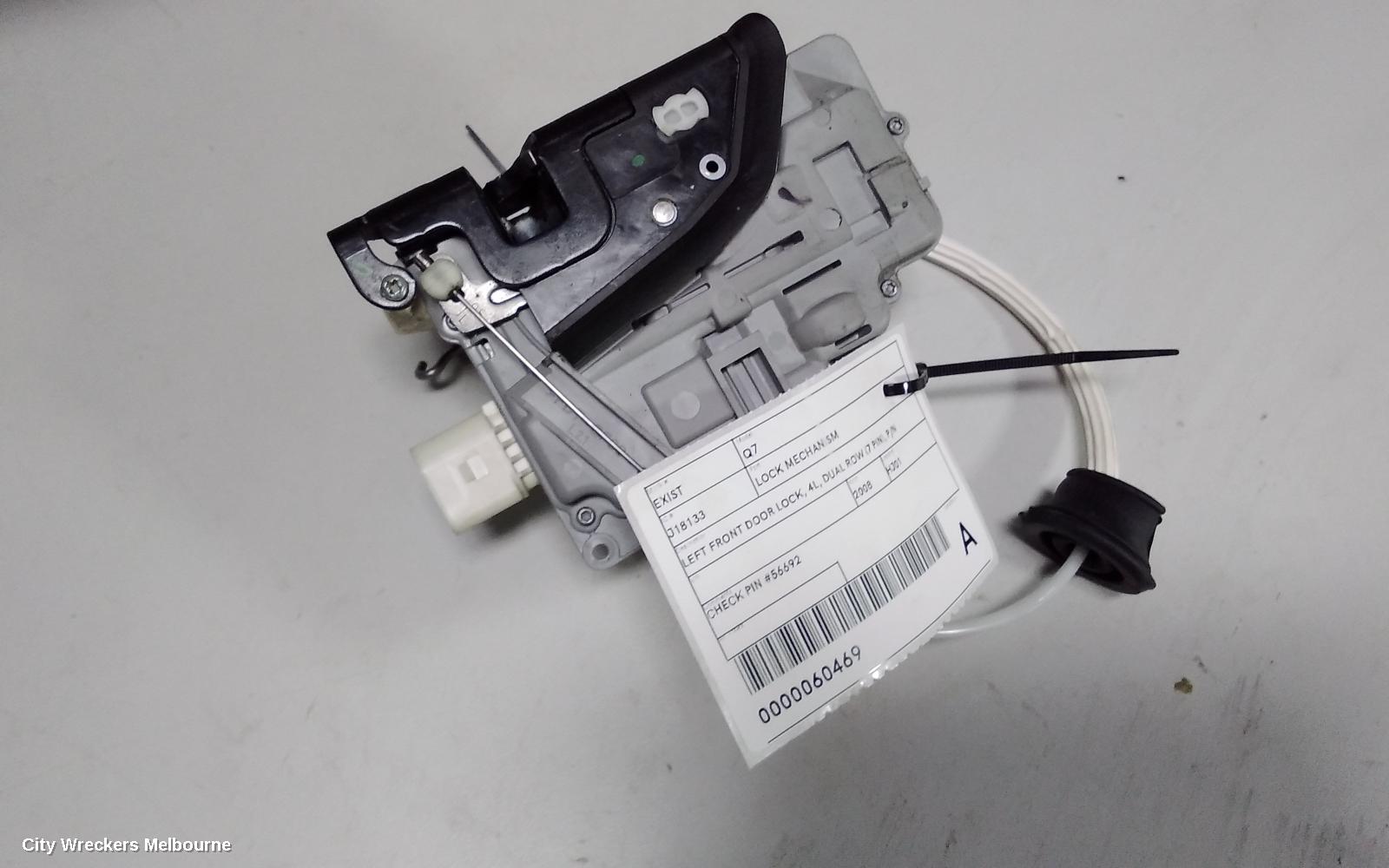 AUDI Q7 DOOR/BOOT/GATE LOCK, LEFT FRONT DOOR LOCK, 4L, DUAL ROW (7 PIN), P/N 8J2837015A, 09/2006 - 11/2009 - Image 1