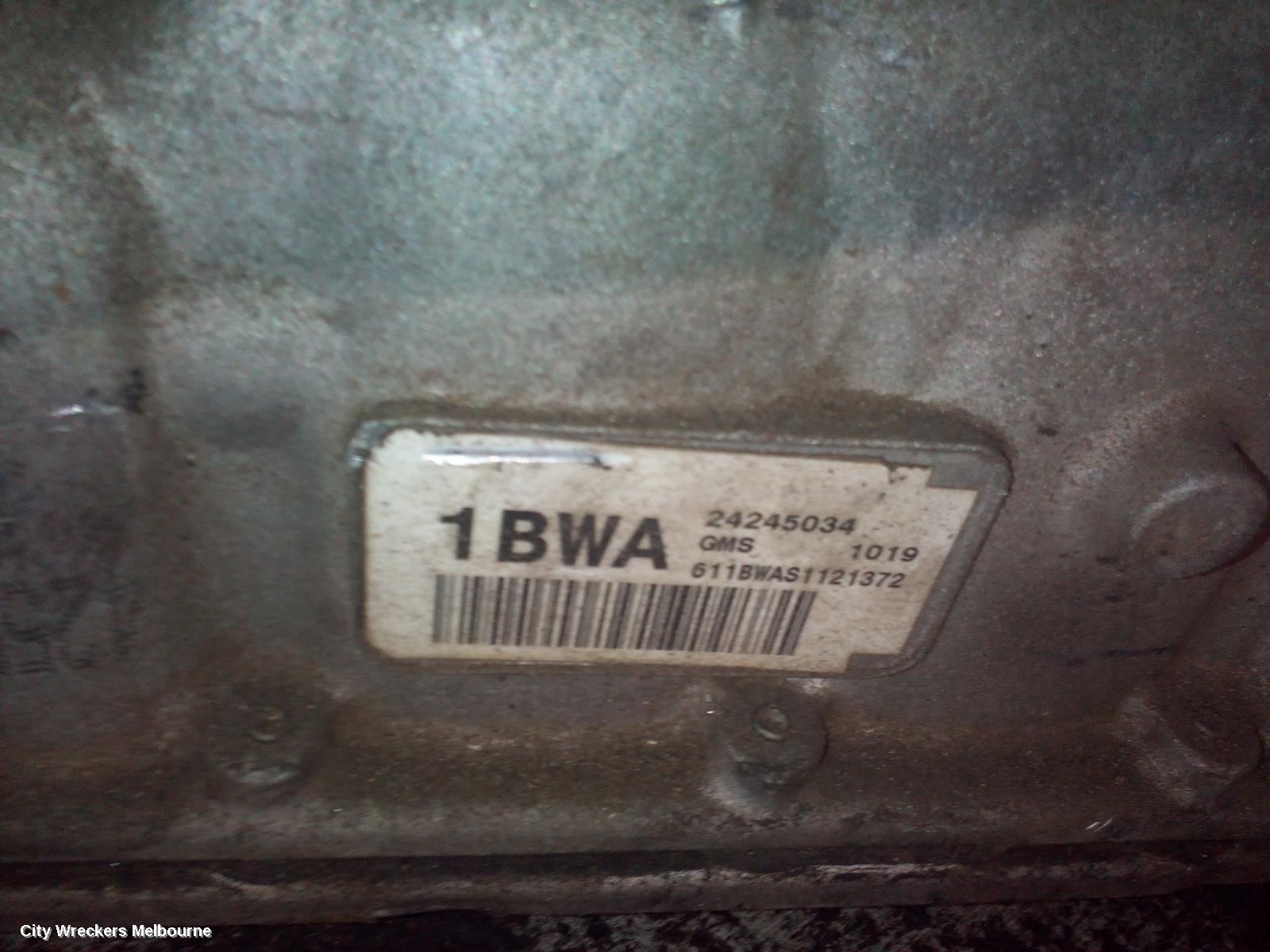 HOLDEN COMMODORE TRANS/GEARBOX, AUTO, 3.0, LFW ENG, MYB, 1BWA TAG, VE, 08/2009 - 04/2013 - Image 2