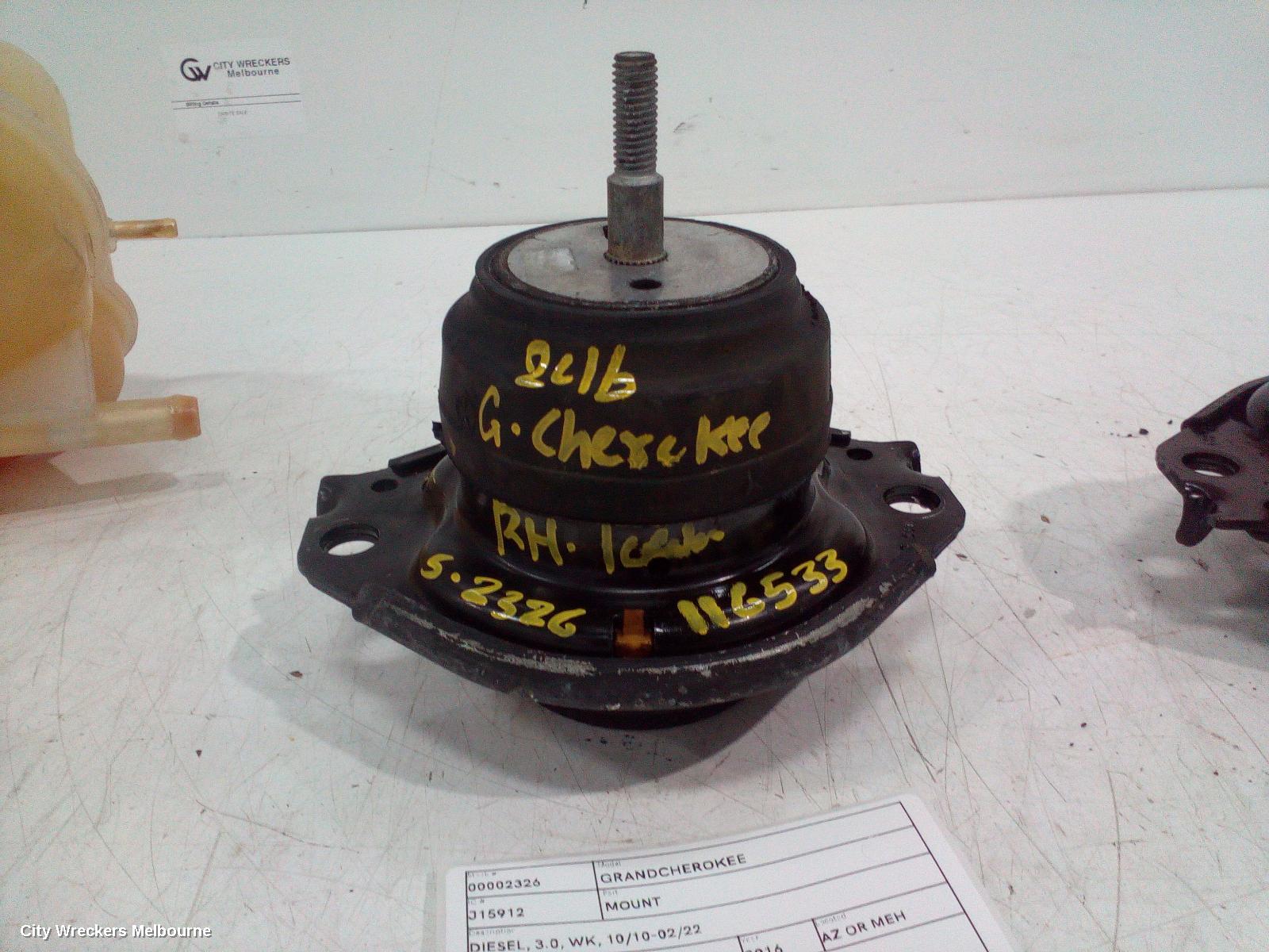 JEEP GRANDCHEROKEE MOUNT, ENGINE MOUNT, FRONT, RIGHT, DIESEL, 3.0, TURBO, WK, 10/2010 - 02/2022 - Image 2