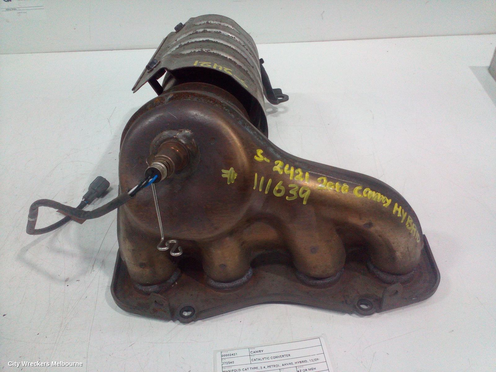 TOYOTA CAMRY CATALYTIC CONVERTER, MANIFOLD-CAT TYPE, 2.4, PETROL, AHV40, HYBRID, 12/2009 - 11/2011 - Image 1