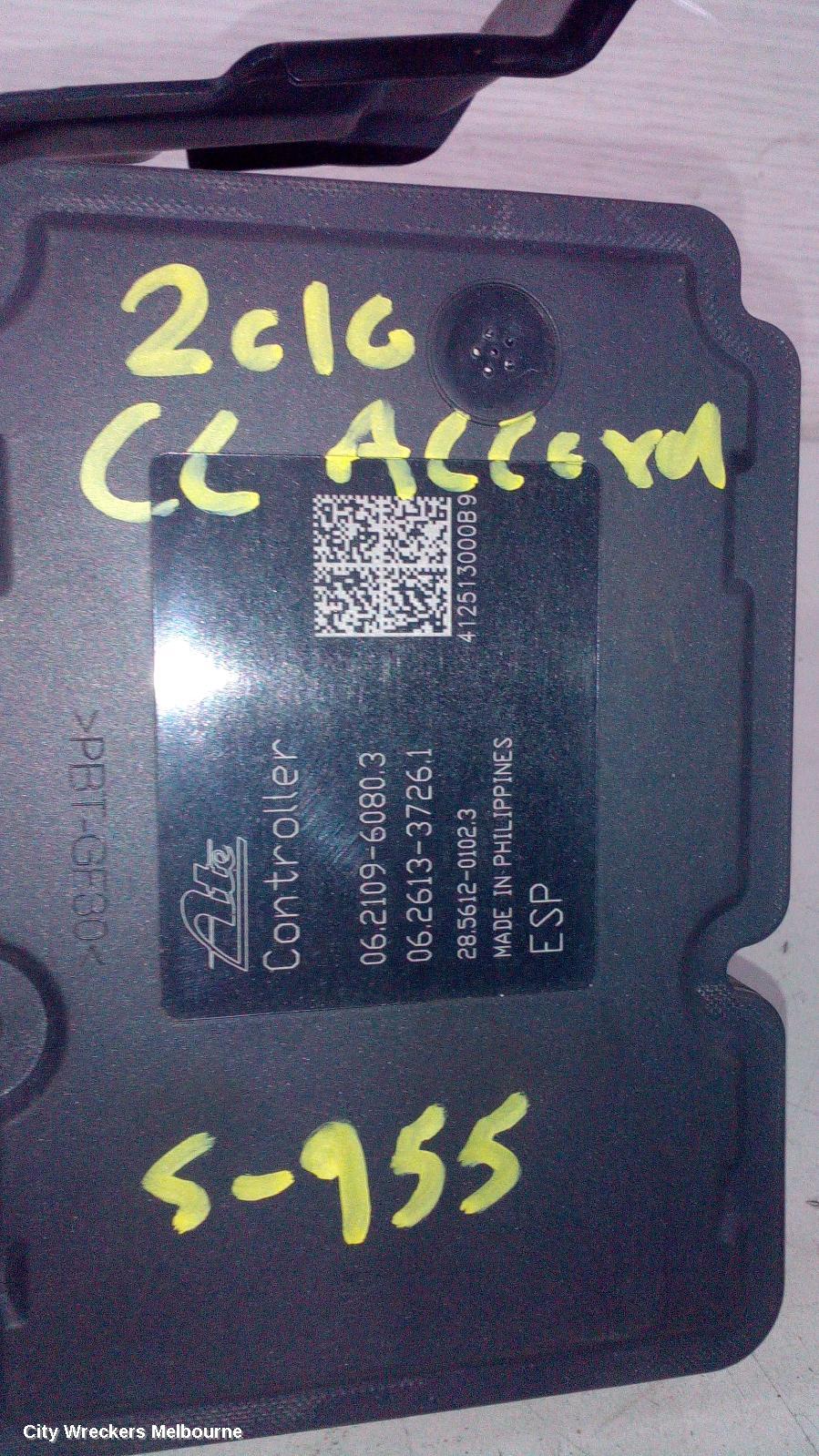 HONDA ACCORD ABS PUMP/MODULATOR, 8TH GEN, EURO (VIN JHMCU), P/N TL3J2, 07/2011 - 12/2015 - Image 2