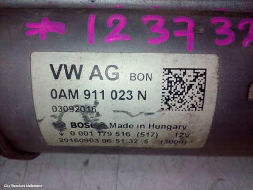 AUDI A3 STARTER, PETROL, 1.4/1.8, BOSCH, 8V, 05/2013 - 10/2020 - Image 2