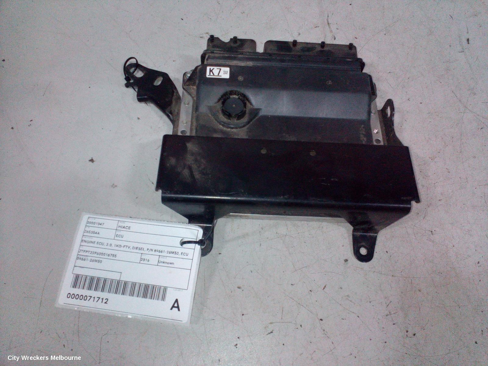 TOYOTA HIACE ECU, ENGINE ECU, 3.0, 1KD-FTV, DIESEL, P/N 89661-26M50, ECU ONLY, KDH, 09/2006 - 04/2019 - Image 3