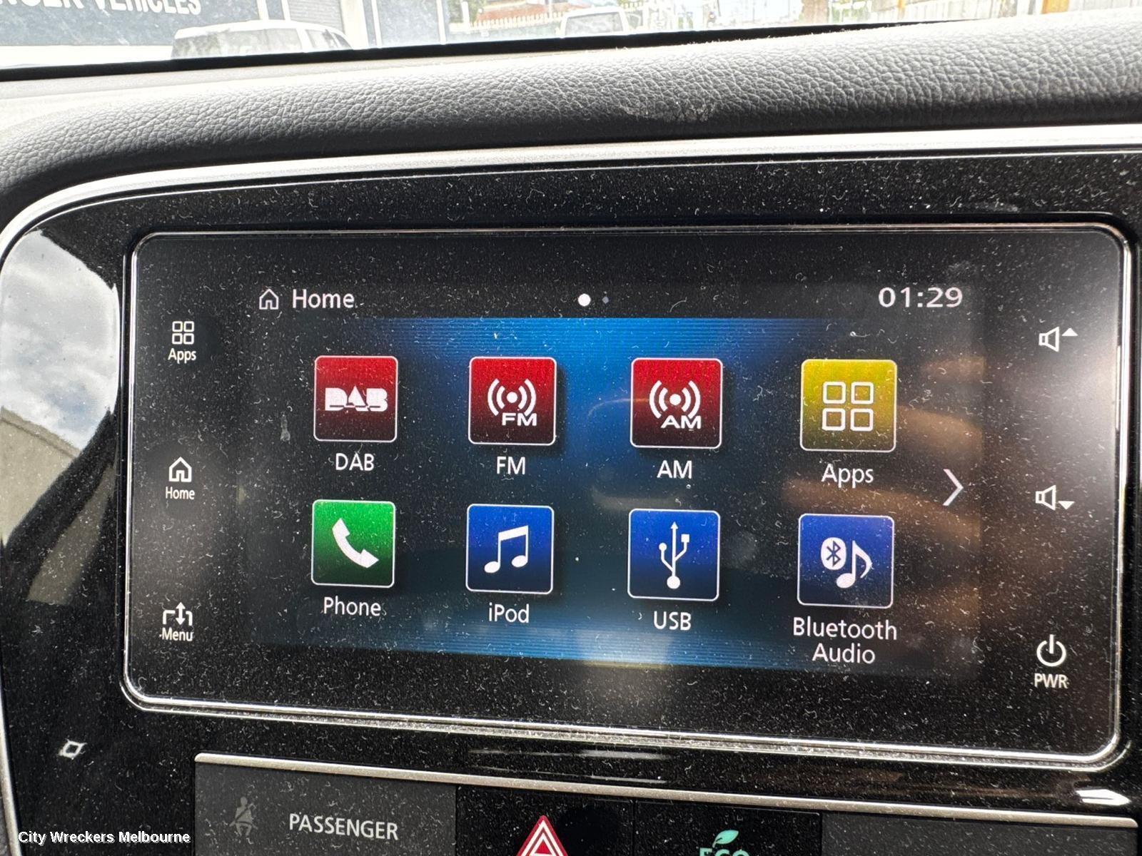 MITSUBISHI OUTLANDER RADIO/CD/DVD/SAT/TV, DISPLAY/HEAD UNIT, NON SAT NAV TYPE, ZK-ZL, 08/2016 - 07/2020 - Image 1
