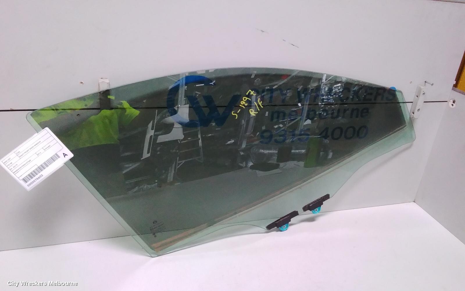 MAZDA CX3 RIGHT FRONT DOOR WINDOW, DK, 03/2015 ONWARDS - Image 1