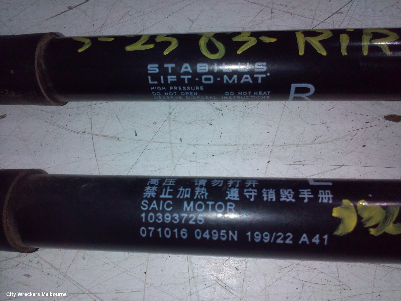 MG HS HATCH STRUT, TAILGATE STRUT (PAIR), NON POWER LIFTGATE TYPE, SAS23, 09/2019 ONWARDS - Image 3