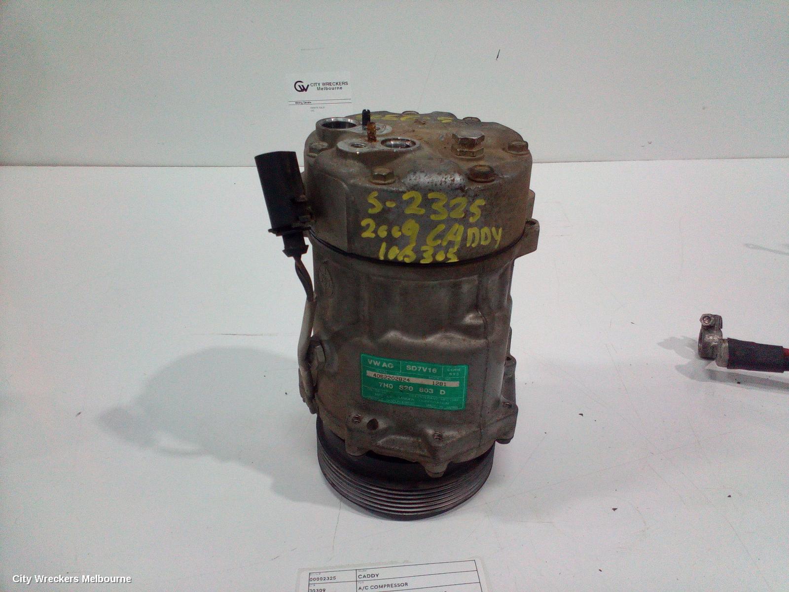 VOLKSWAGEN CADDY A/C COMPRESSOR, 2K, DIESEL, DENSO BRAND 6SEU14C, 12/2004 - 06/2015 - Image 1
