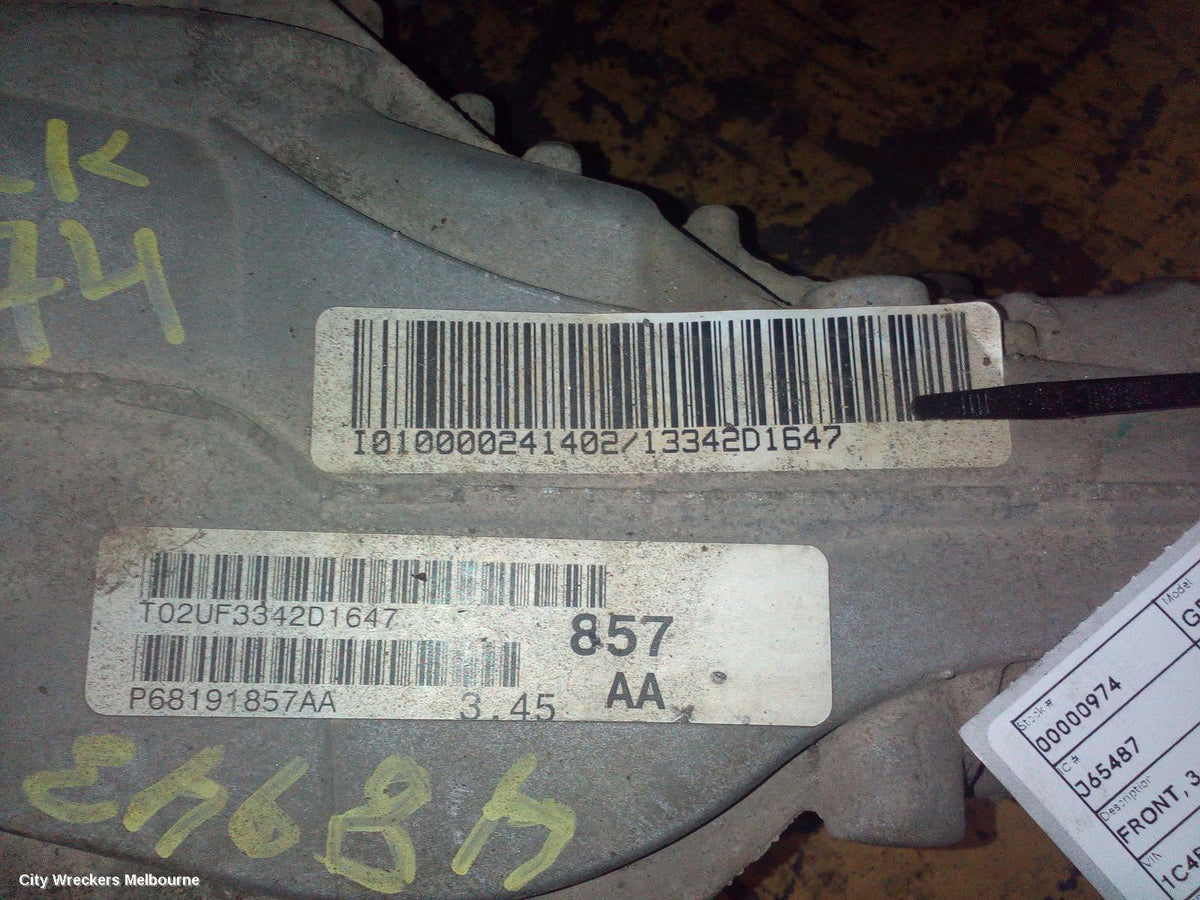 JEEP GRANDCHEROKEE DIFFERENTIAL CENTRE, FRONT, 3.0, DIESEL, WK, 3.44/3.45 RATIO, 10/2010 ONWARDS - Image 2