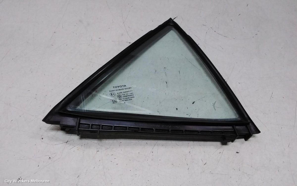 TOYOTA COROLLA RIGHT REAR 1/4 DOOR GLASS, ZRE172/20182R, 12/2013 - 06/2019 - Image 1