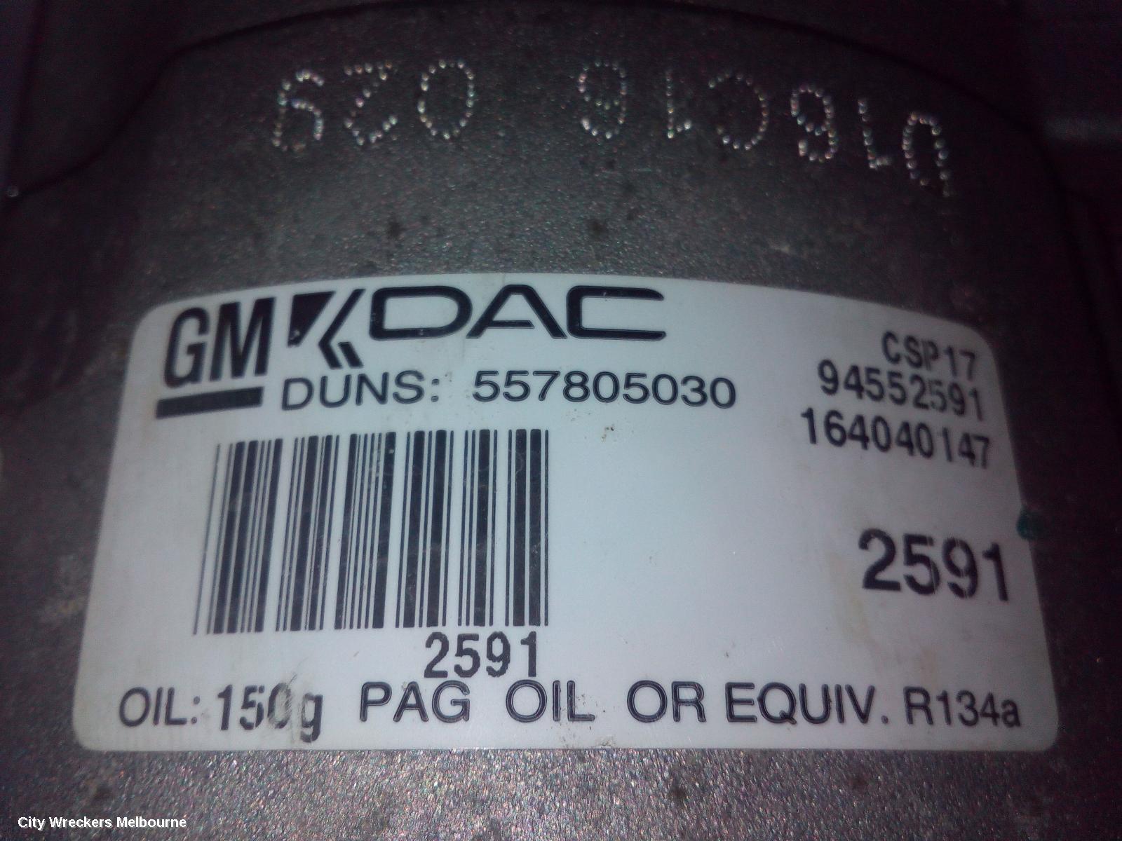 HOLDEN CAPTIVA A/C COMPRESSOR, CG, 3.0, PETROL, 01/2011 - 06/2018 - Image 1