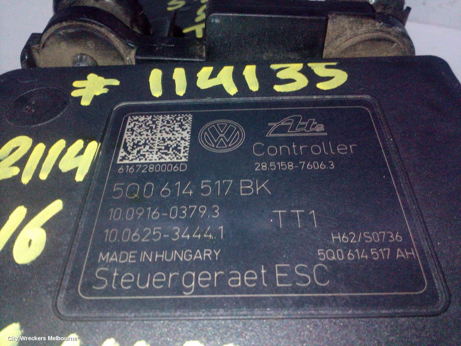 VOLKSWAGEN TIGUAN ABS PUMP/MODULATOR, P/N 5Q0614517BK, 5NA, 06/2016 ONWARDS - Image 2