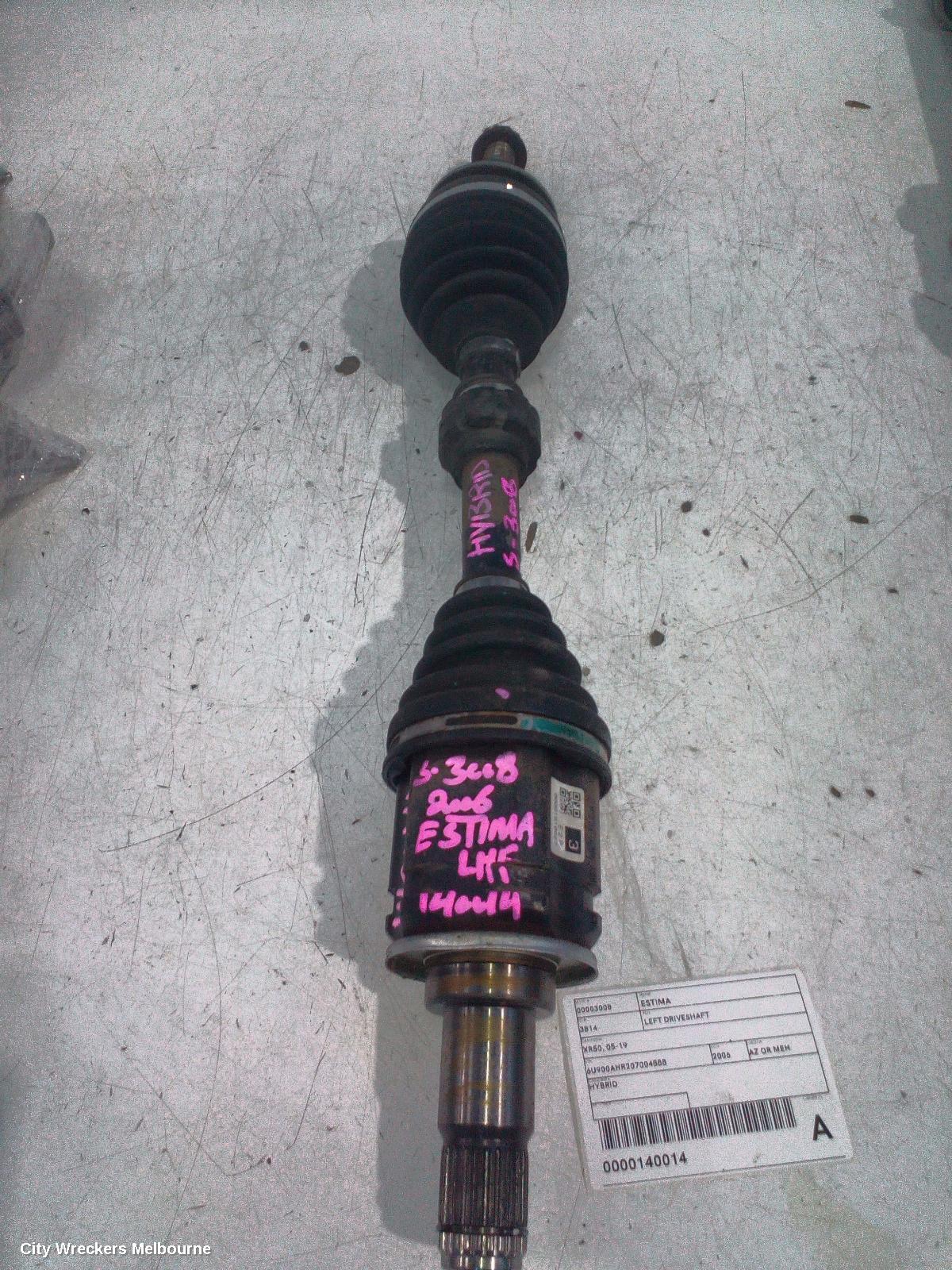 TOYOTA ESTIMA LEFT DRIVESHAFT, AHR20, FRONT, AUTO, PETROL, 2.4, HEV, 05-19 (IMPORT) - Image 1