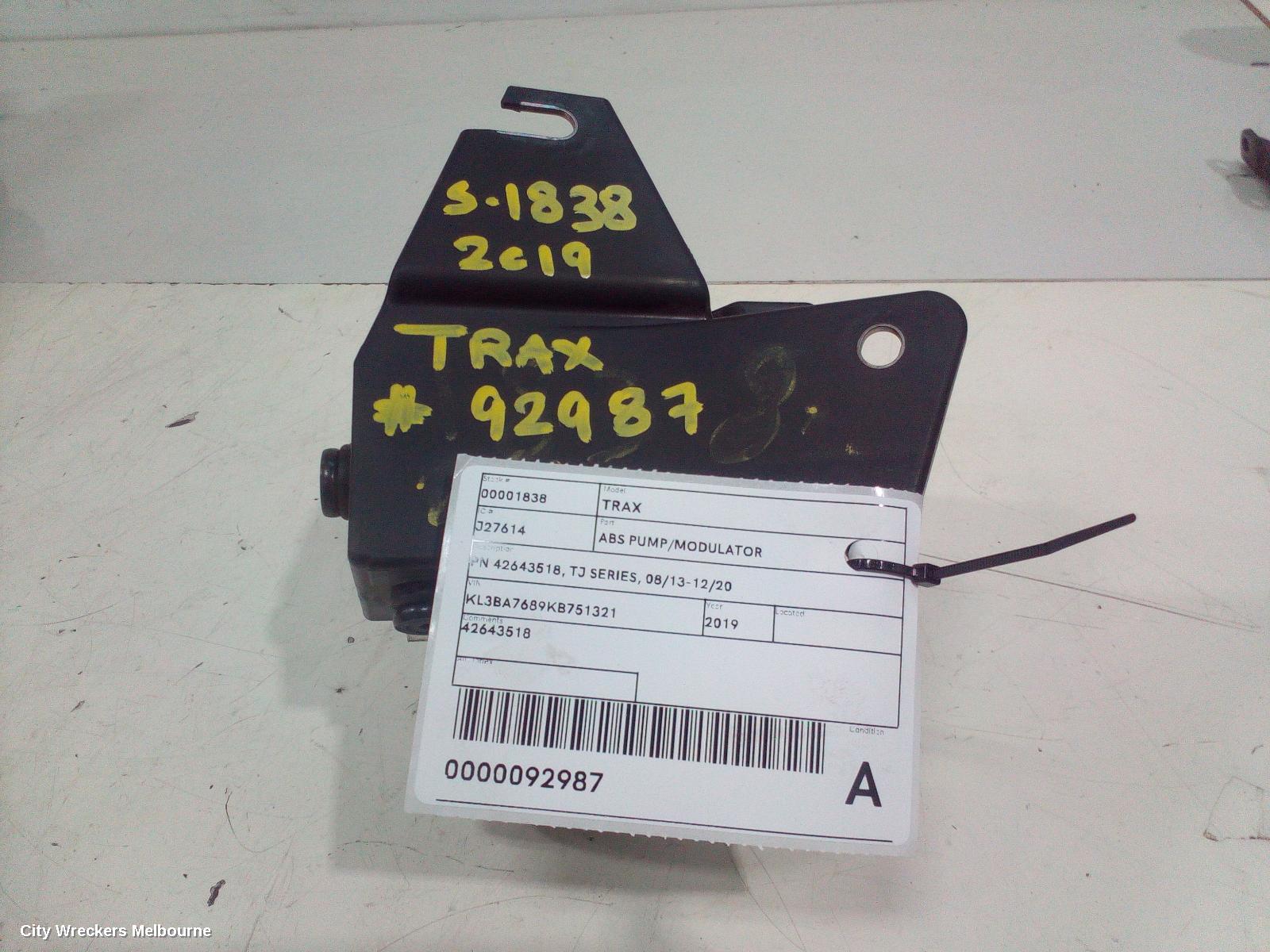 HOLDEN TRAX ABS PUMP/MODULATOR, PN 42643518, TJ SERIES, 08/2013 - 12/2020 - Image 1