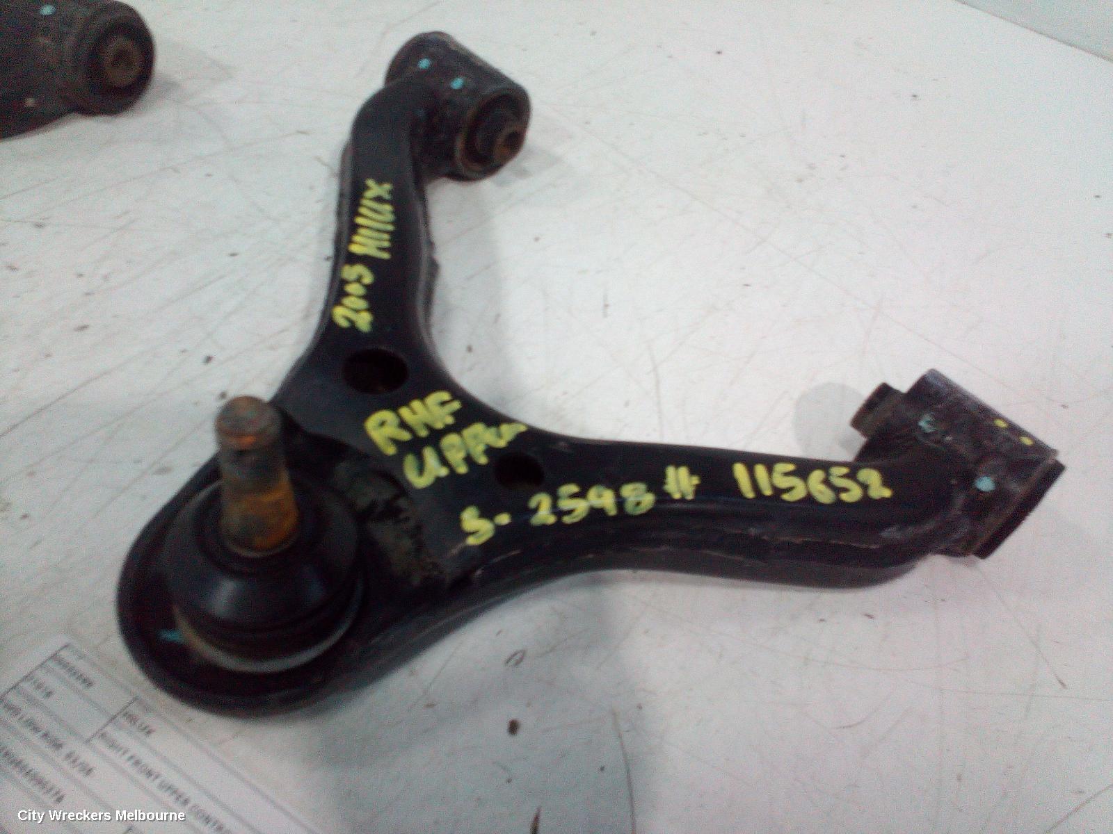 TOYOTA HILUX RIGHT FRONT UPPER CONTROL ARM, 2WD LOW RIDE, 03/2005 ONWARDS - Image 2