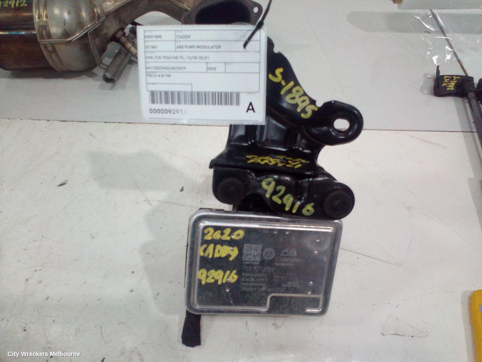 VOLKSWAGEN CADDY ABS PUMP/MODULATOR, 2KN, P/N 7E0614517L, 12/2015 - 02/2021 - Image 1