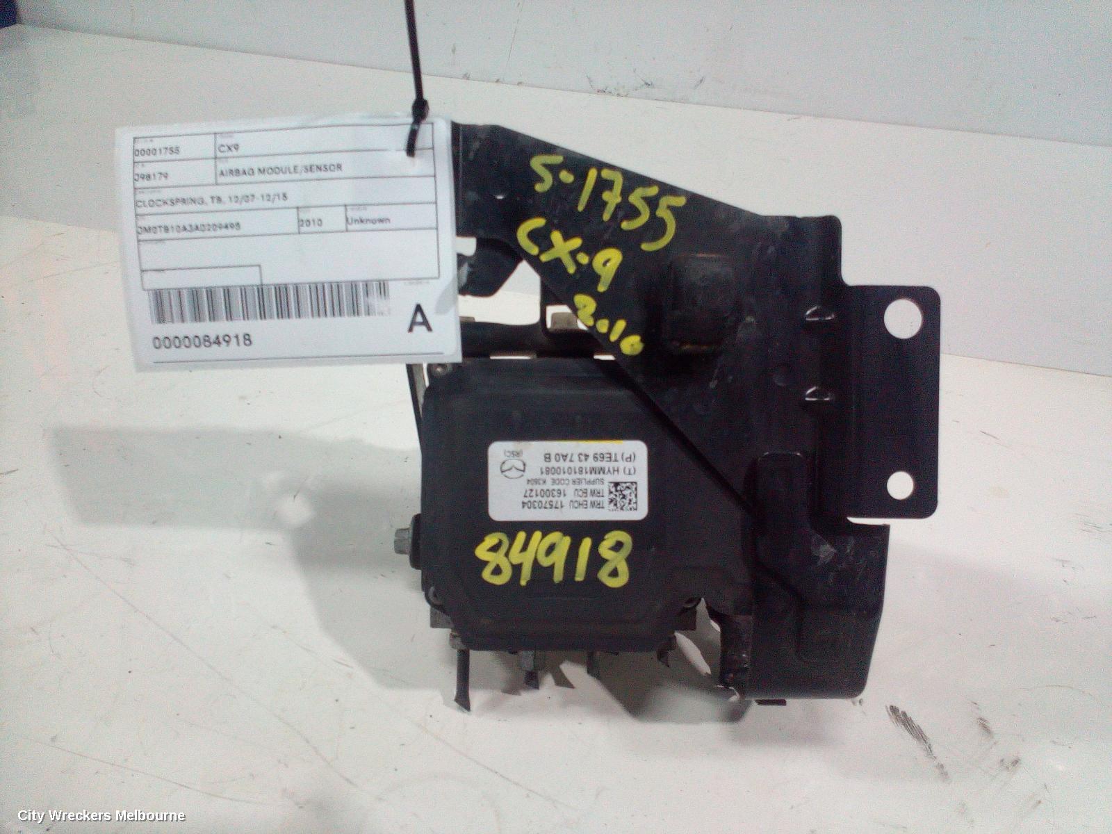 MAZDA CX9 AIRBAG MODULE/SENSOR, CLOCKSPRING, TB, 12/2007 - 12/2015 - Image 2