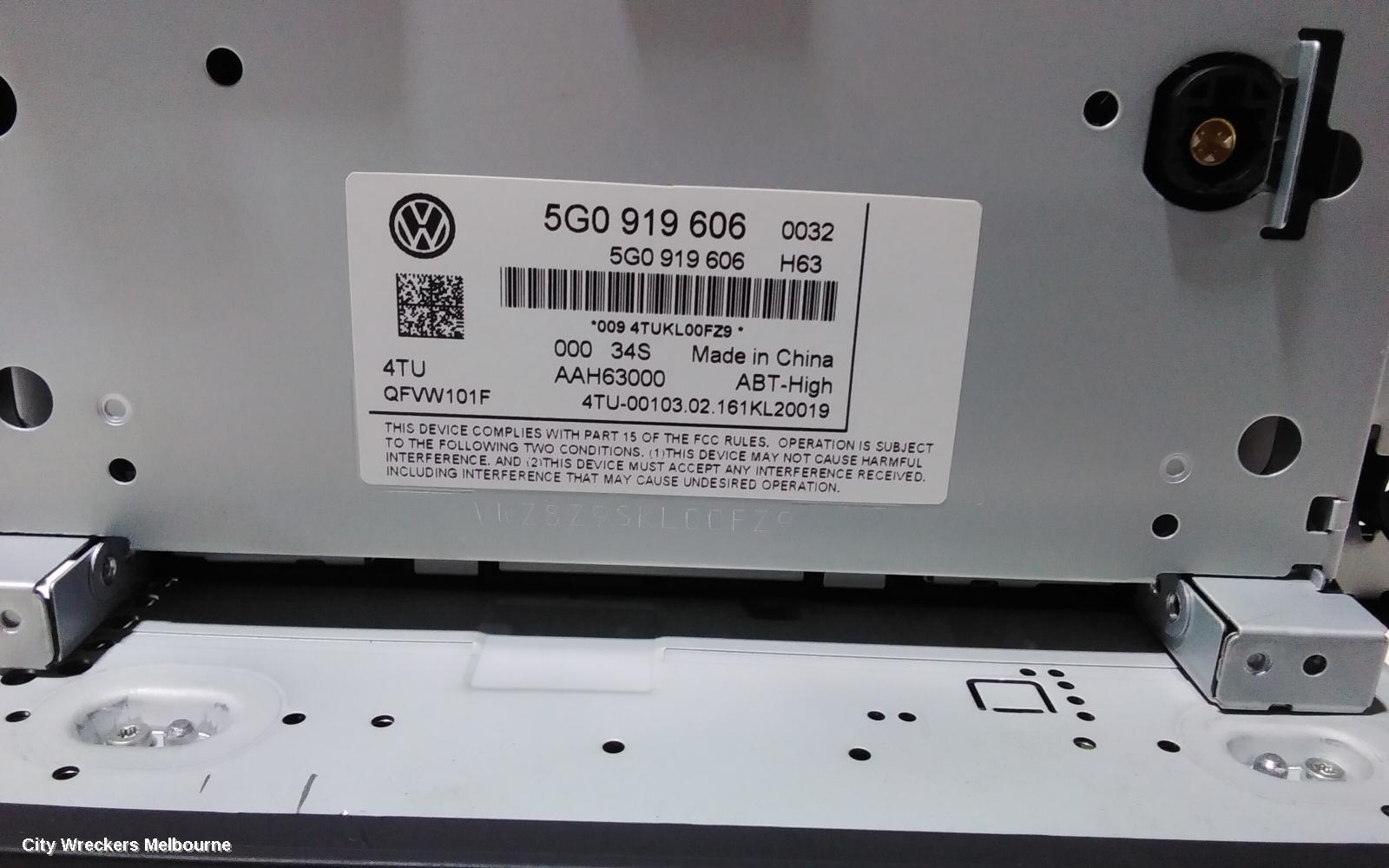VOLKSWAGEN PASSAT RADIO/CD/DVD/SAT/TV, DISPLAY UNIT, DISCOVER MEDIA PRO 8IN, SAT NAV TYPE, B8/MK7, 06/2015 - 10/2019 - Image 3