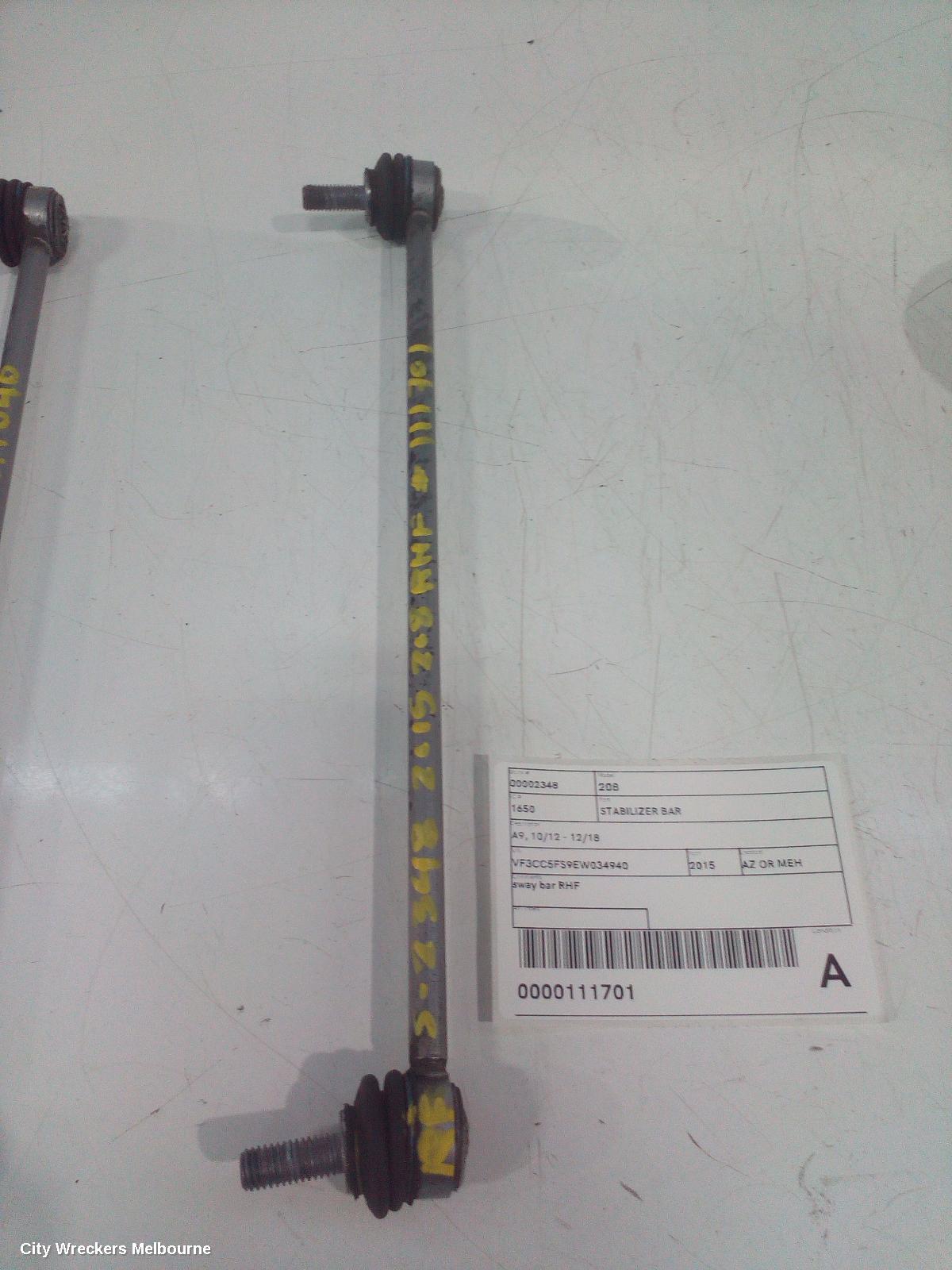 PEUGEOT 208 STABILISER BAR, A9, 10/2012 - 12/2018 - Image 2
