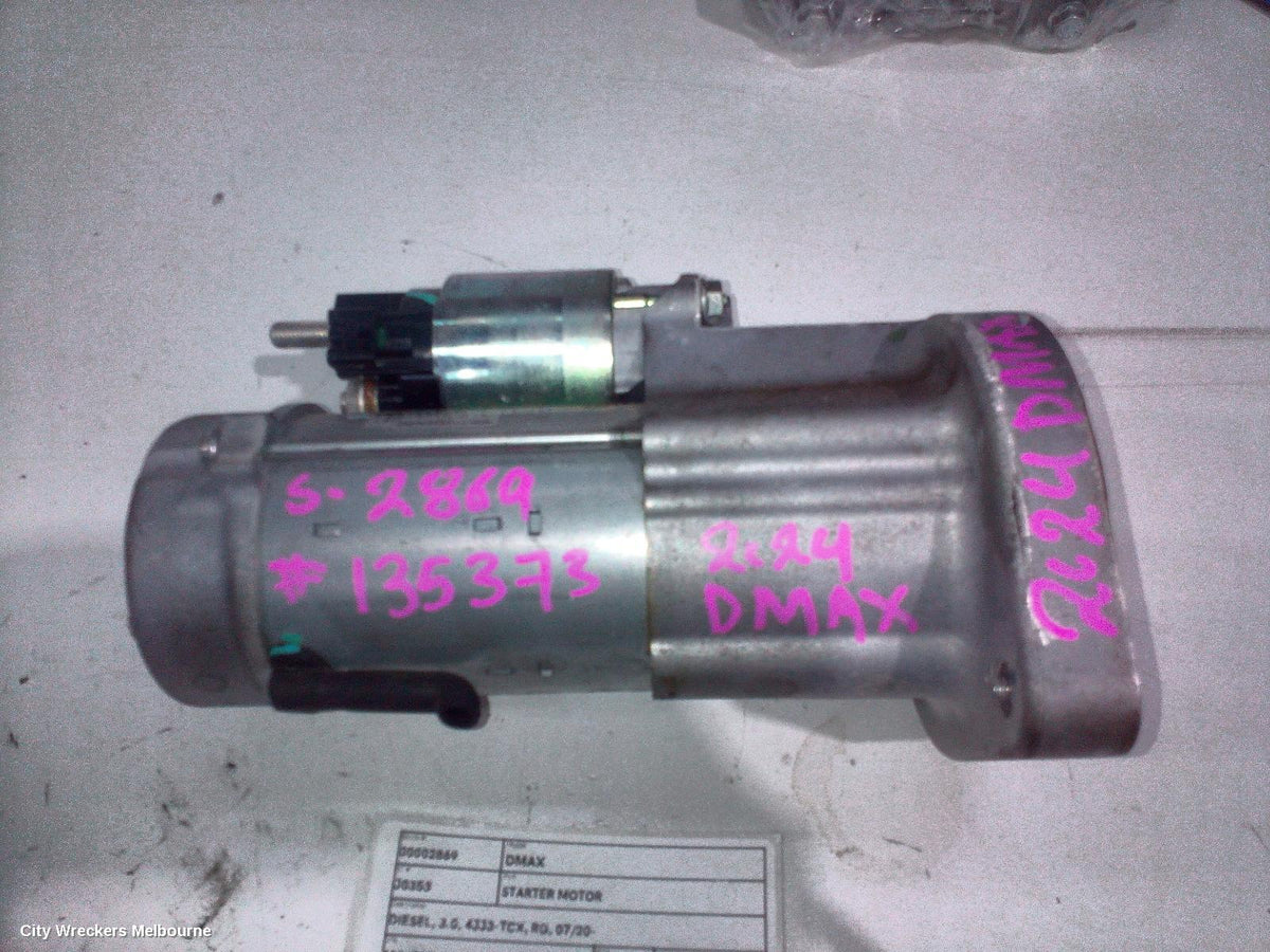 ISUZU DMAX STARTER, DIESEL, 3.0, 4JJ3-TCX, RG, 07/2020 ONWARDS - Image 1