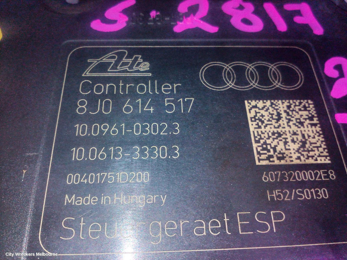 AUDI TT ABS PUMP/MODULATOR, 8J, P/N 8J0614517, 09/2006 ONWARDS - Image 3