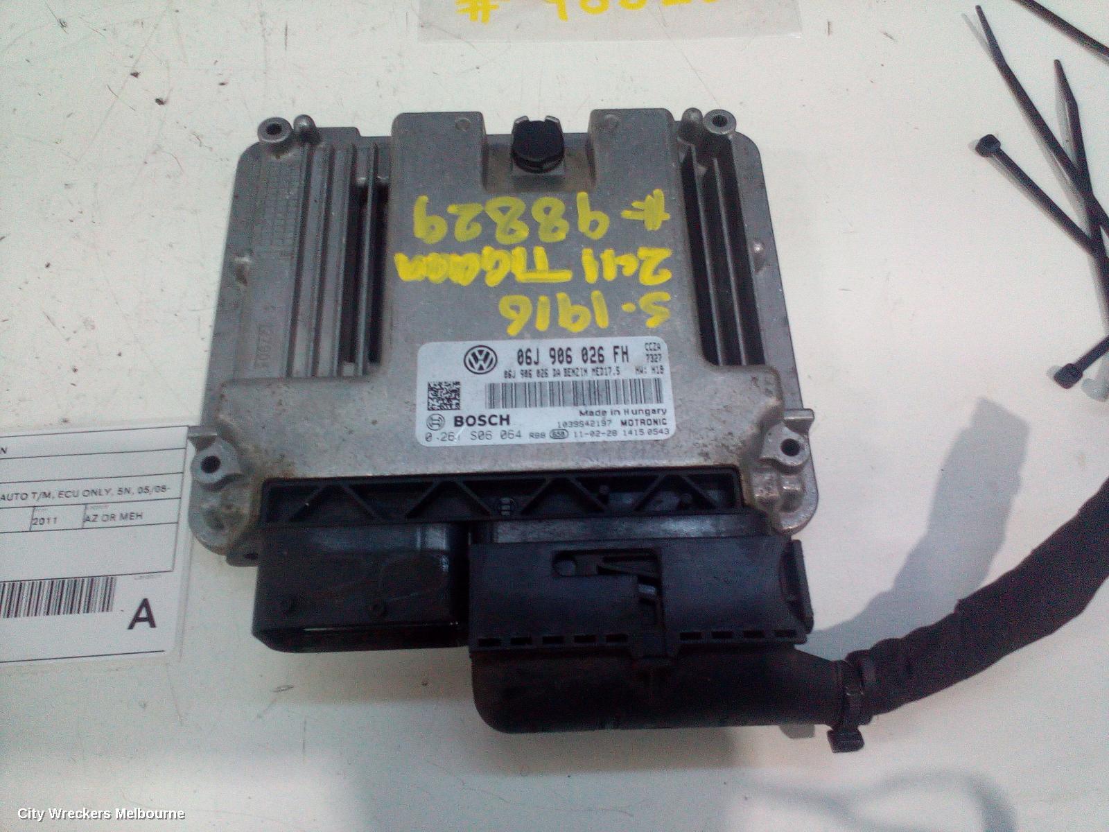 VOLKSWAGEN TIGUAN ECU, ENGINE ECU, PETROL, 2.0, AUTO T/M, ECU ONLY, 5N, 05/2008 - 08/2016 - Image 3