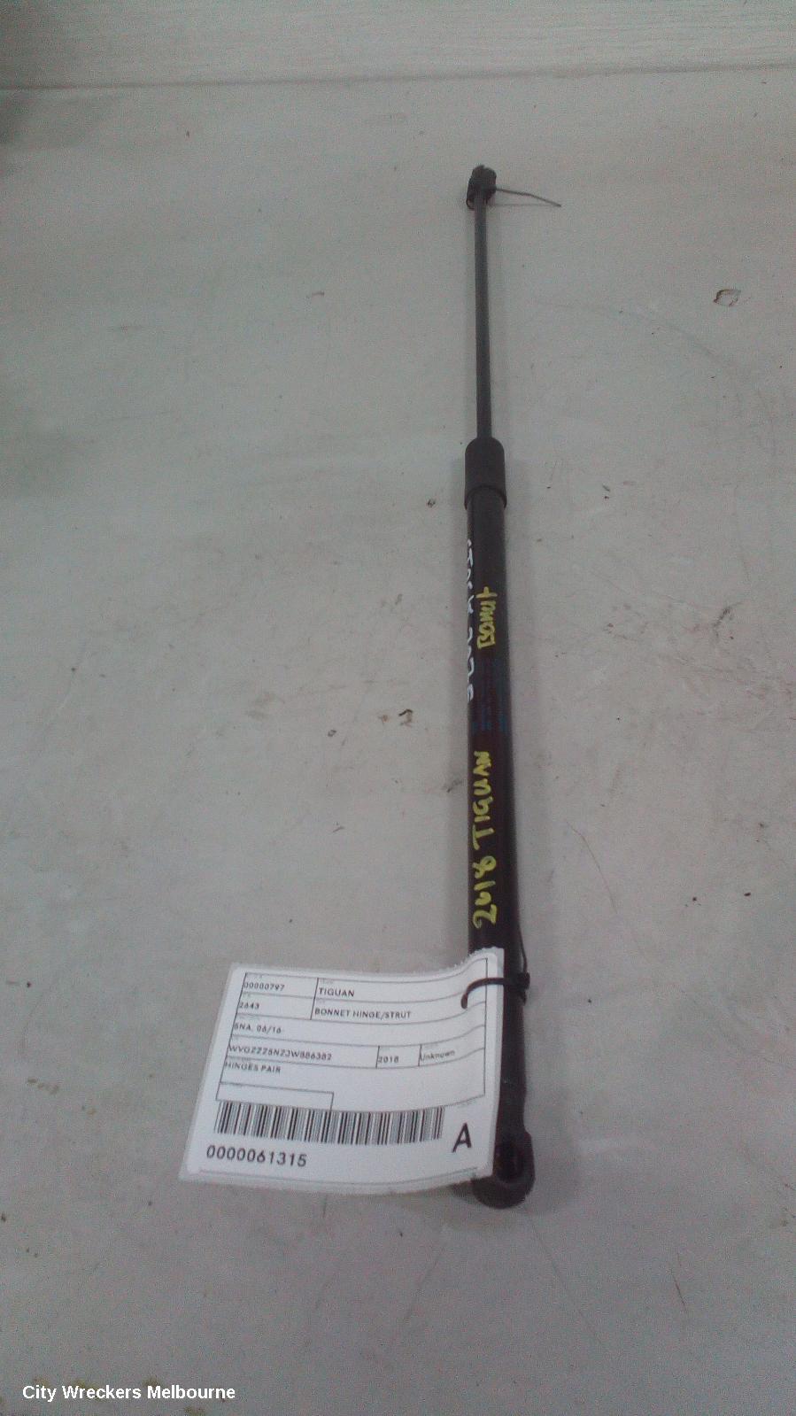 VOLKSWAGEN TIGUAN BONNET HINGE/STRUT, STRUTS (PAIR), 5NA, 06/2016 ONWARDS - Image 1