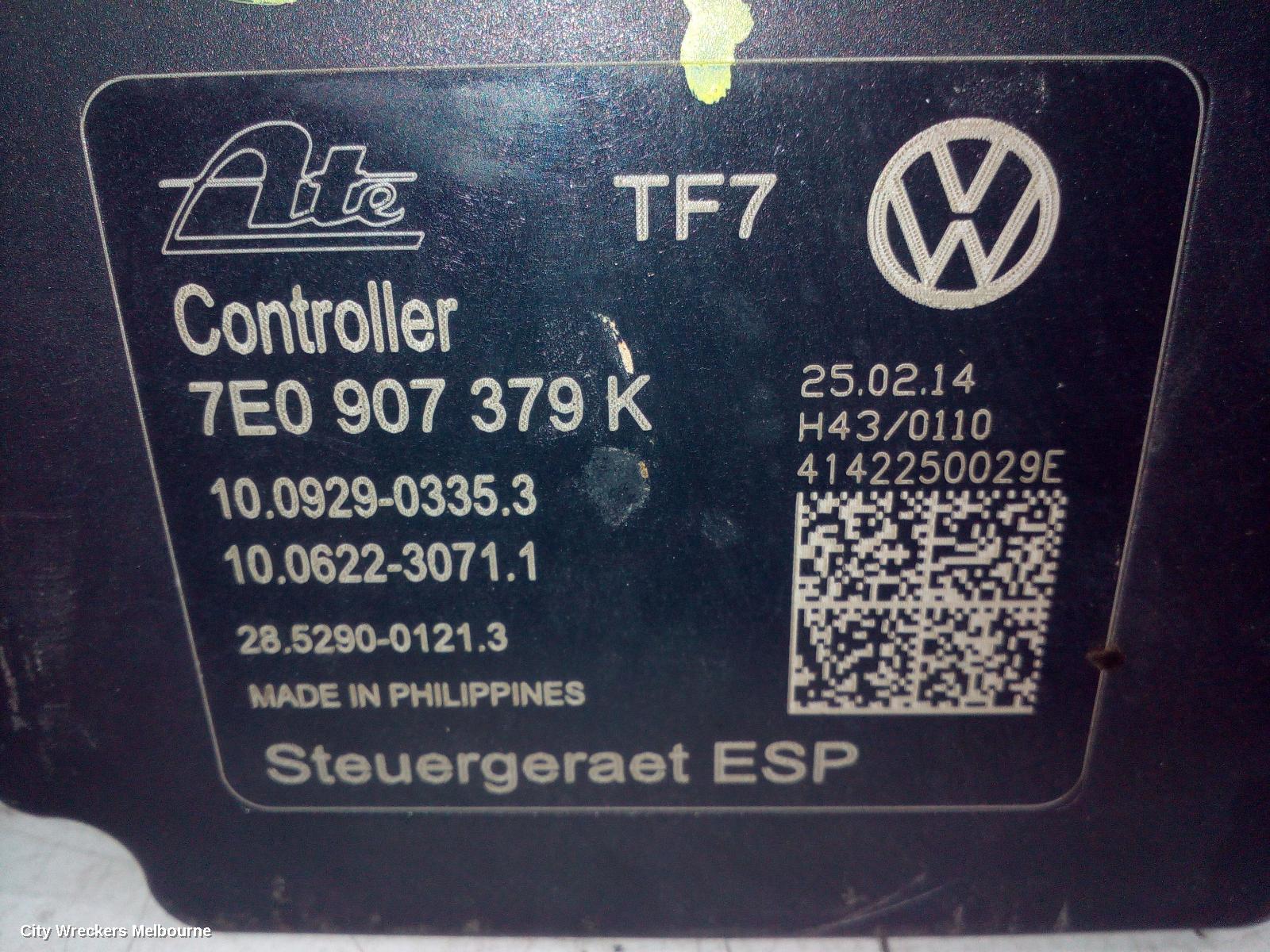 VOLKSWAGEN TRANSPORTER ABS PUMP/MODULATOR, T5, P/N 7E0614517H, 03/2010 - 06/2015 - Image 1