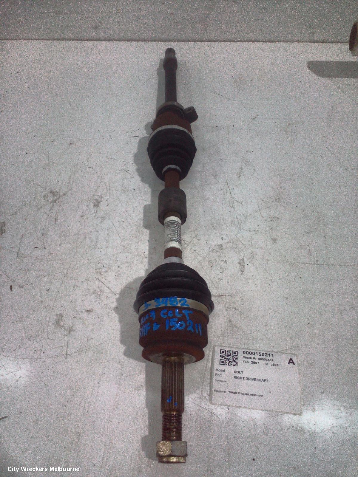 MITSUBISHI COLT RIGHT DRIVESHAFT, TURBO TYPE, RG, 01/2002 - 11/2011 - Image 2