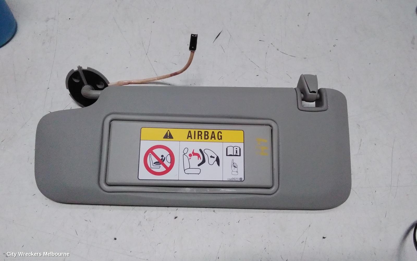 HOLDEN ASTRA SUNVISOR, BK-BL, LH SIDE, W/ LIGHT, 09/2016 - 12/2020 - Image 1