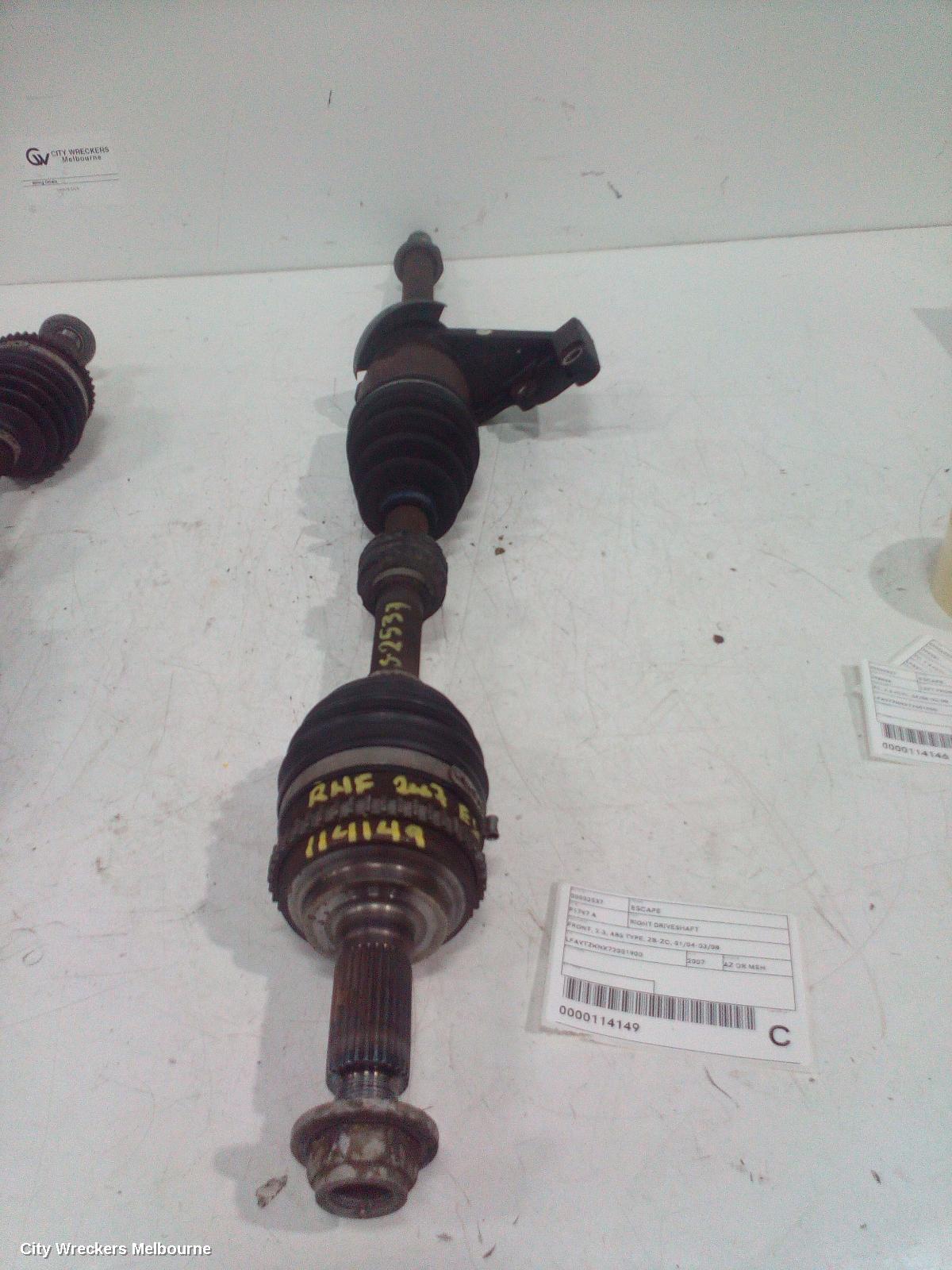 FORD ESCAPE RIGHT DRIVESHAFT, FRONT, 2.3, ABS TYPE, ZB-ZC, 01/2004 - 03/2008 - Image 2